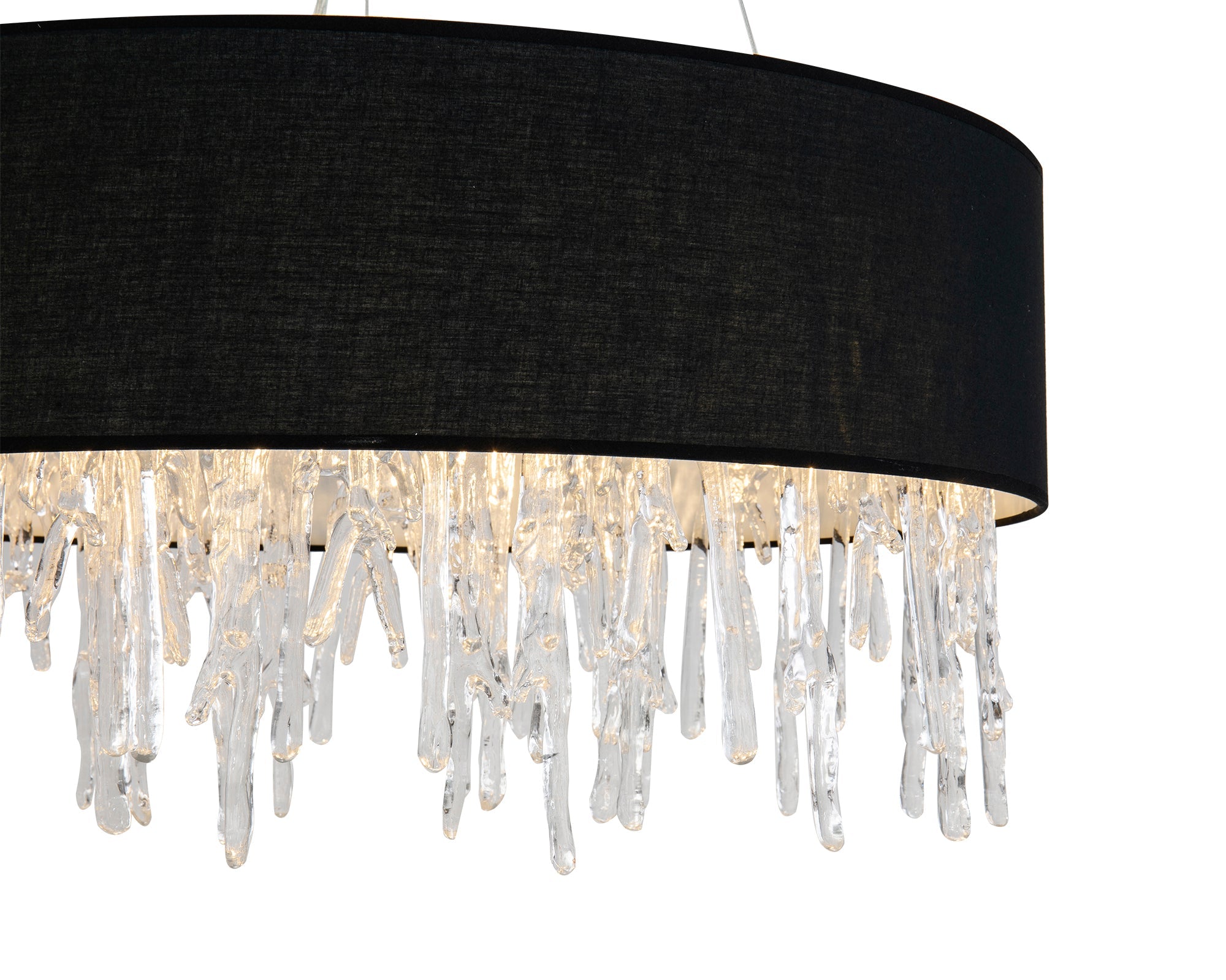 Dumas Pendant Lamp - Chrome/Black/Clear Glass