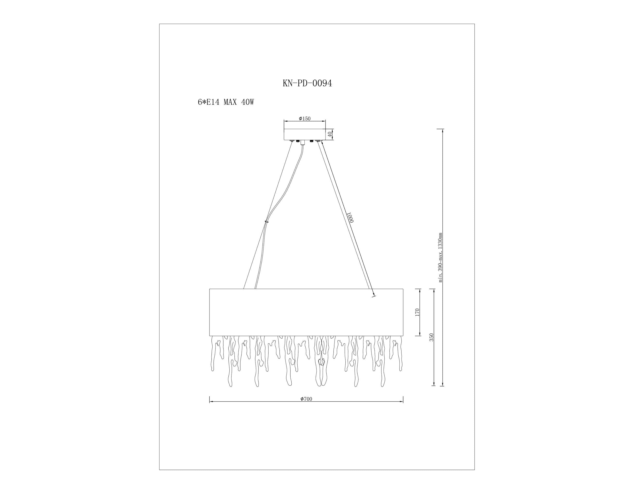 Dumas Pendant Lamp - Chrome/Black/Clear Glass