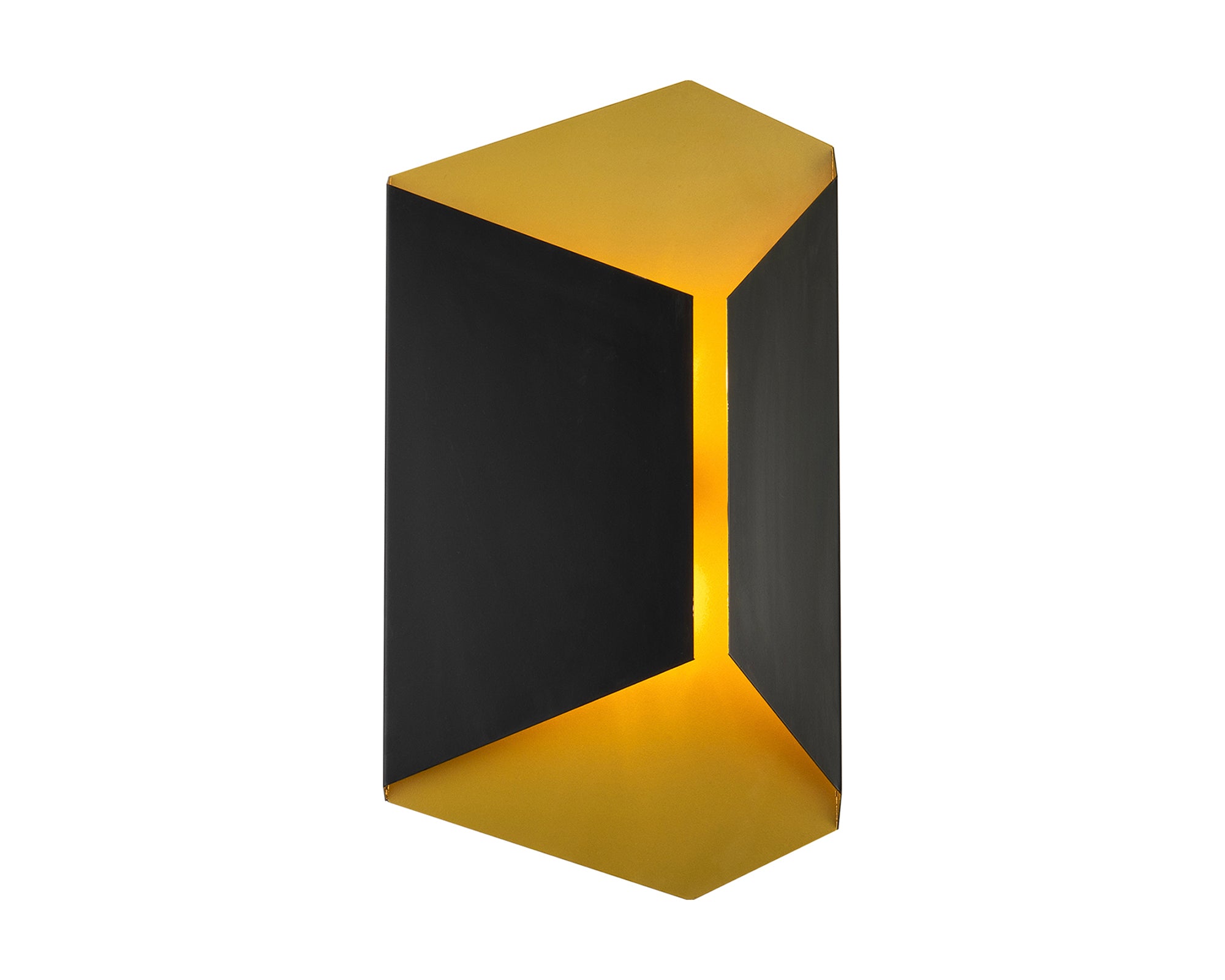 Onyx Wall Light - Brushed Brass & Black