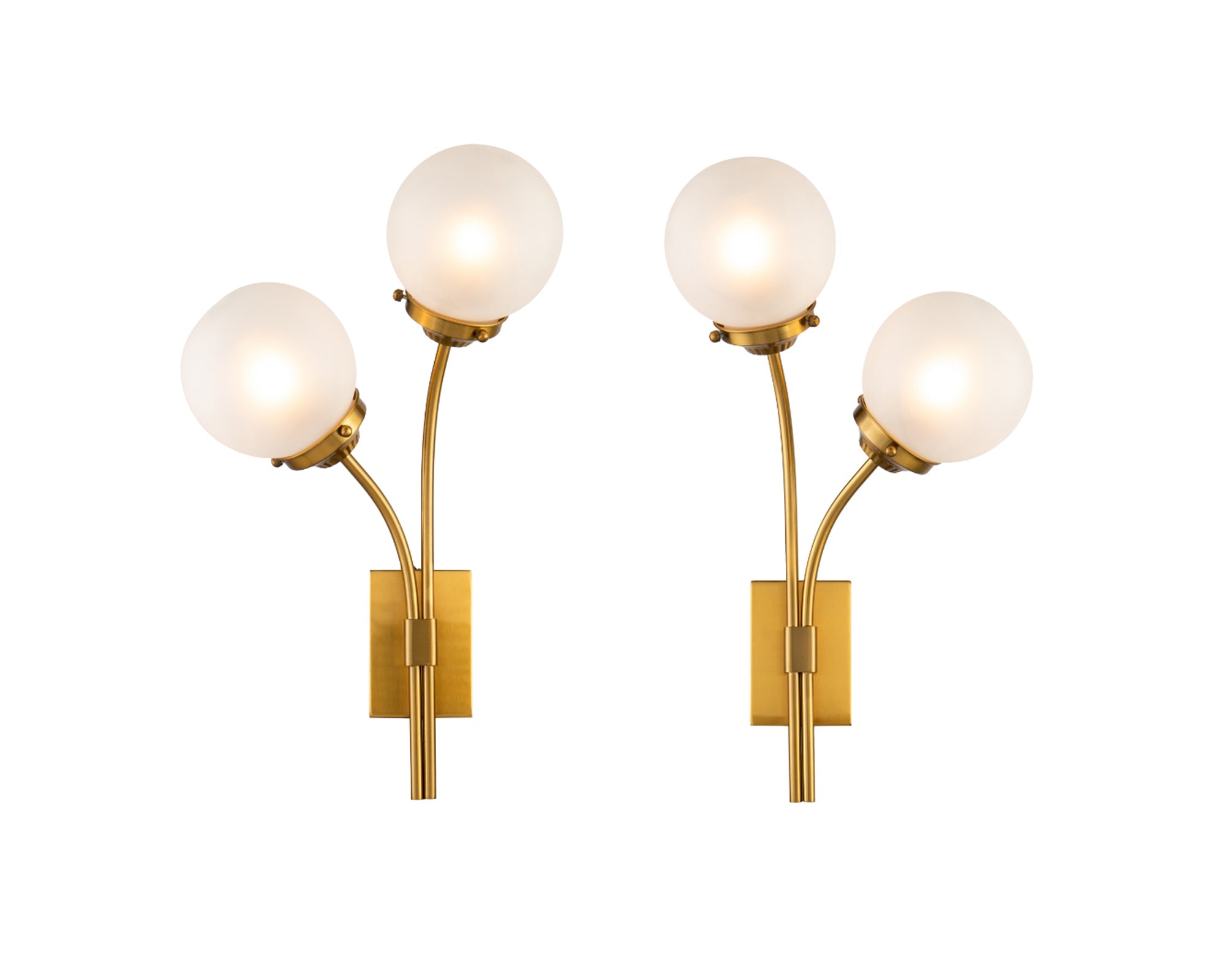 Opal Wall Lamp - Brass/White Glass