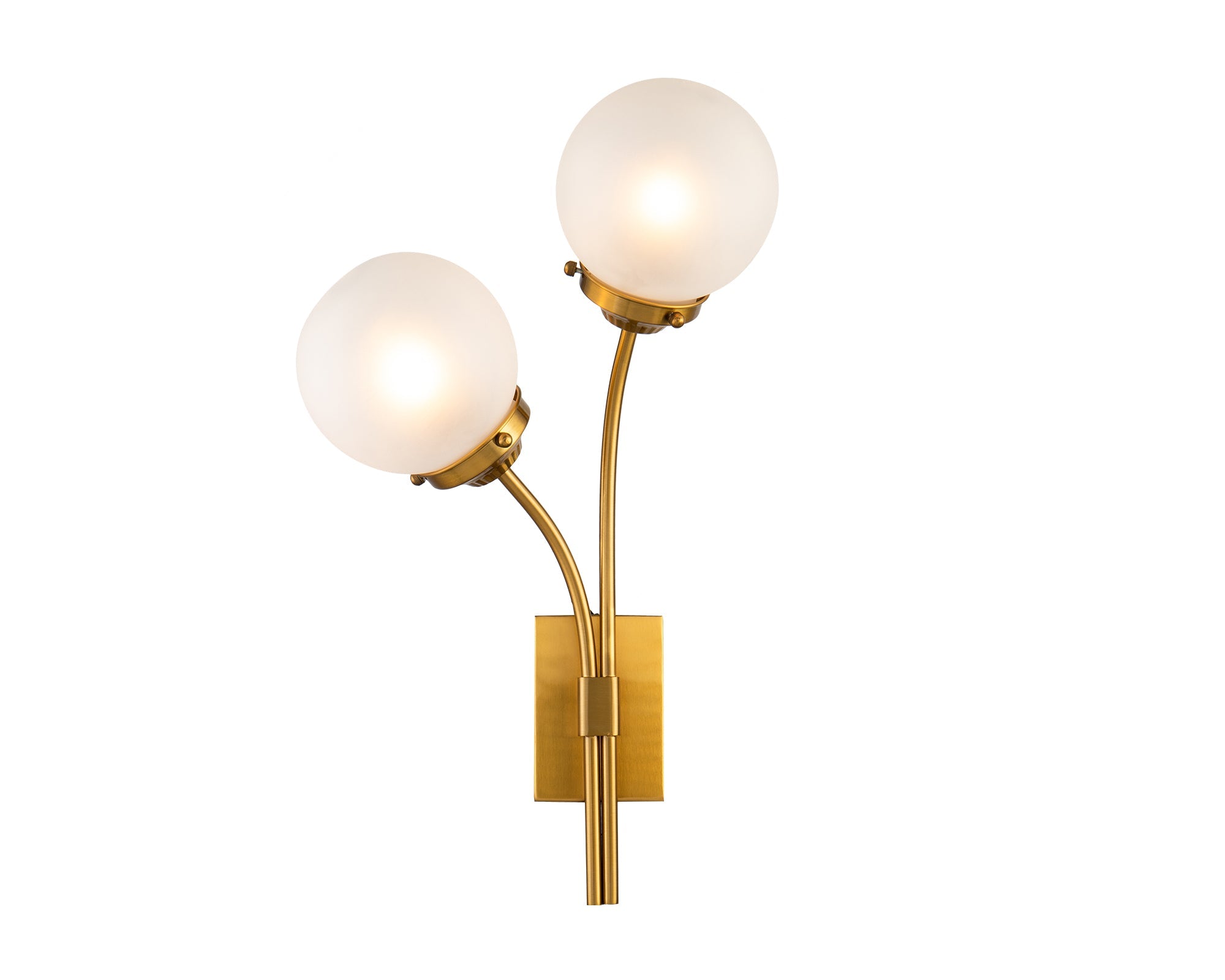 Opal Wall Lamp - Brass/White Glass