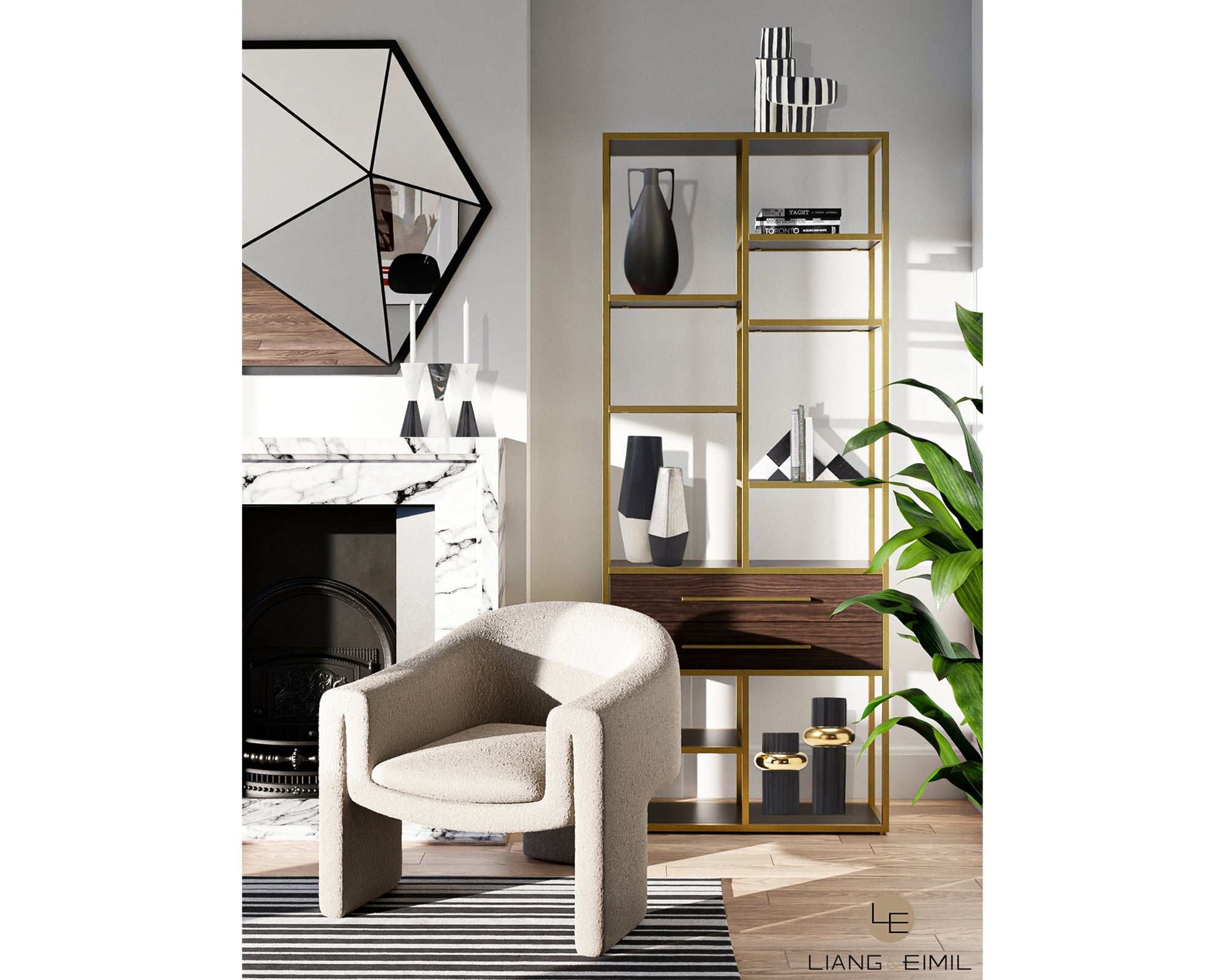 Bond Candle Holder (Single) - Black/White