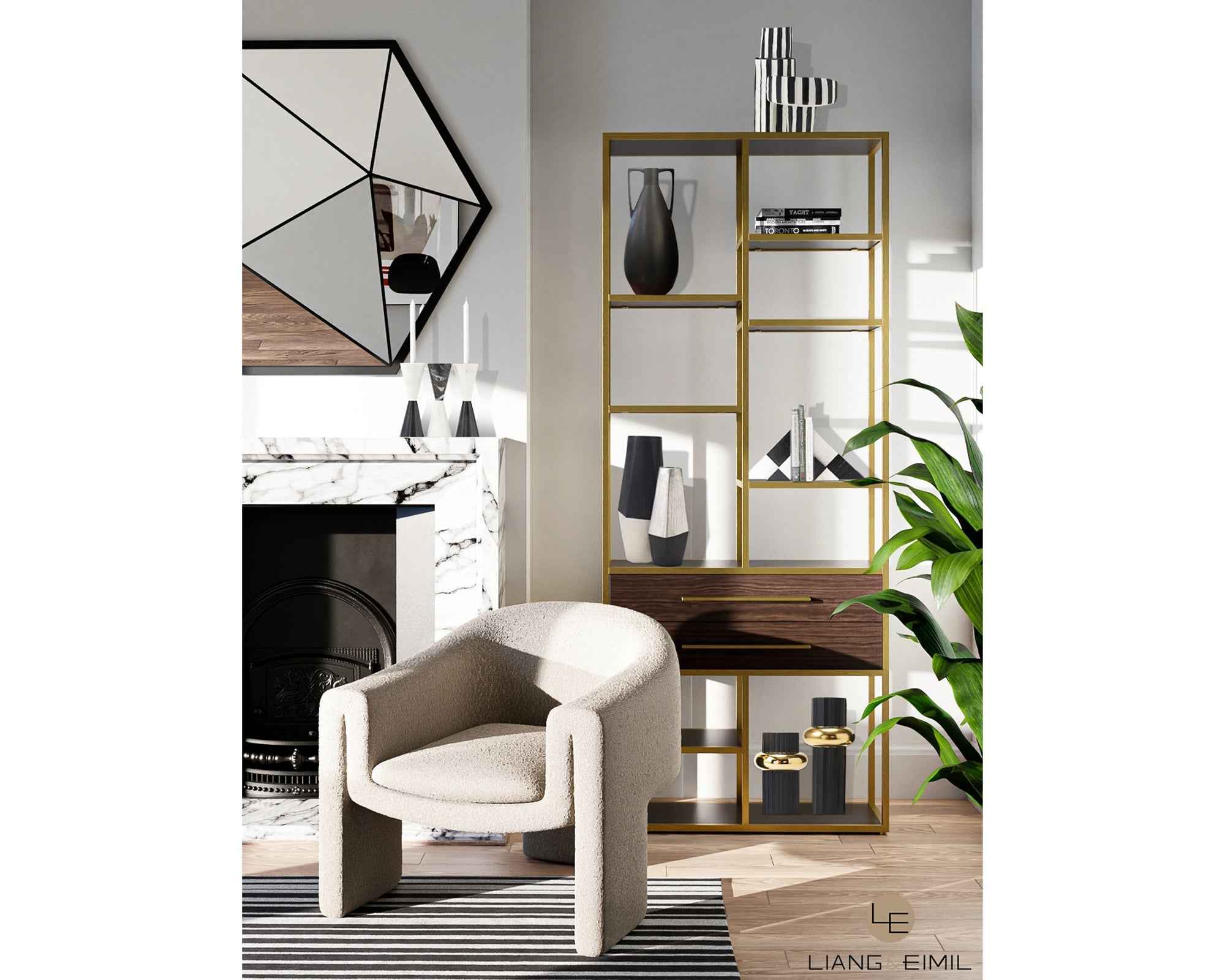 Bond Candle Holder (Single) - Black/White