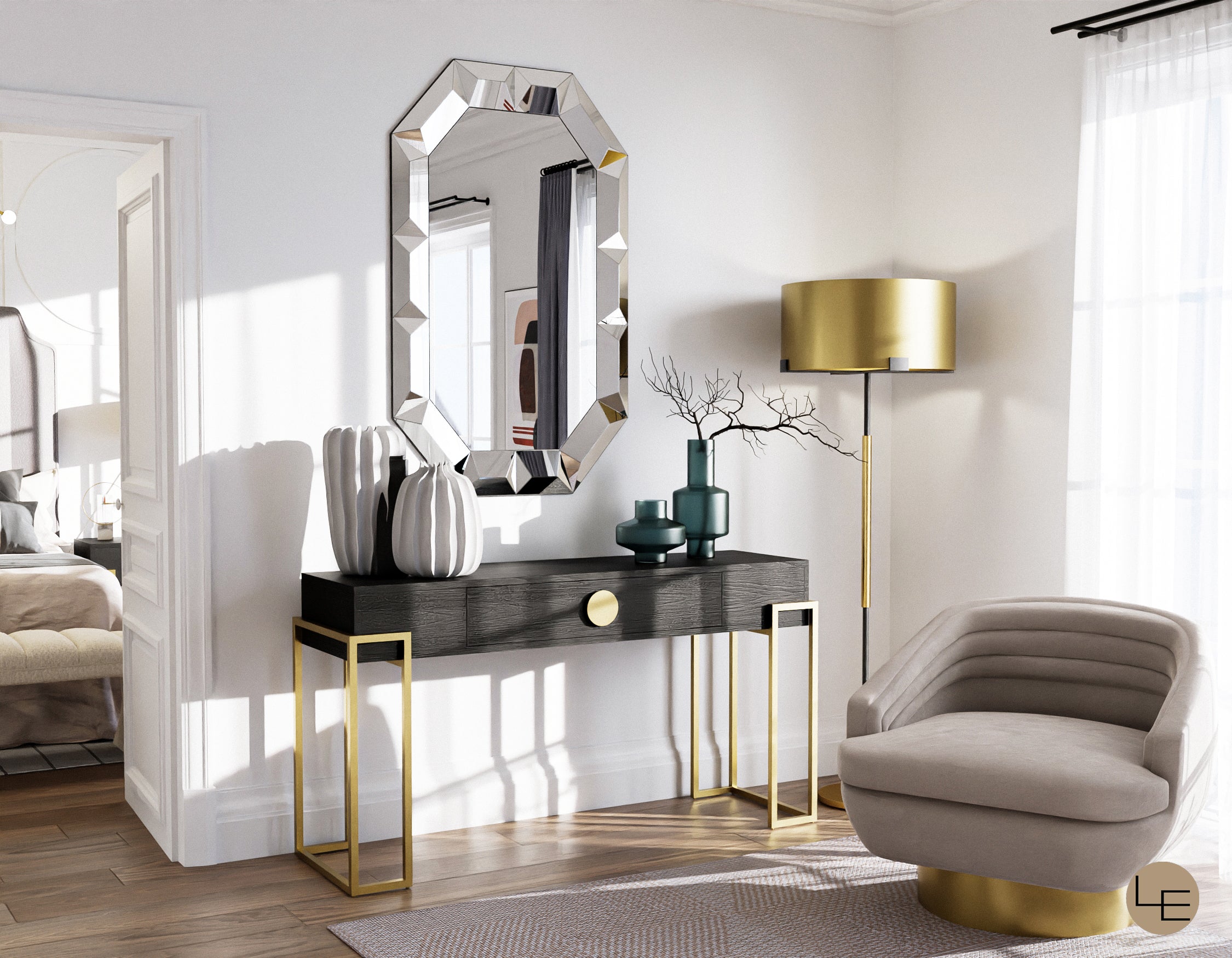 Ellen I Vase - White Glazed Ceramic