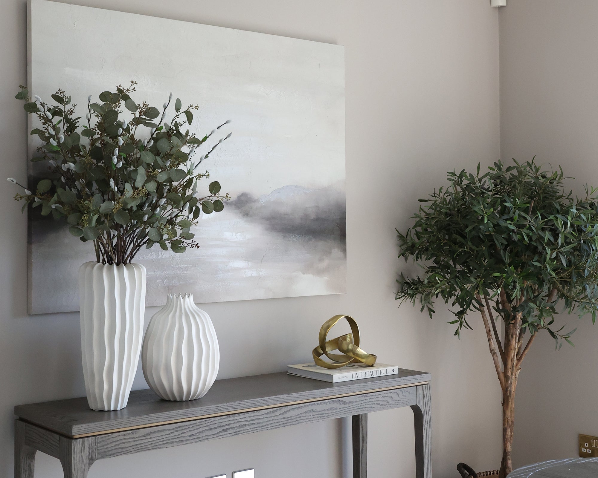 Ellen II Vase - White Glazed Ceramic