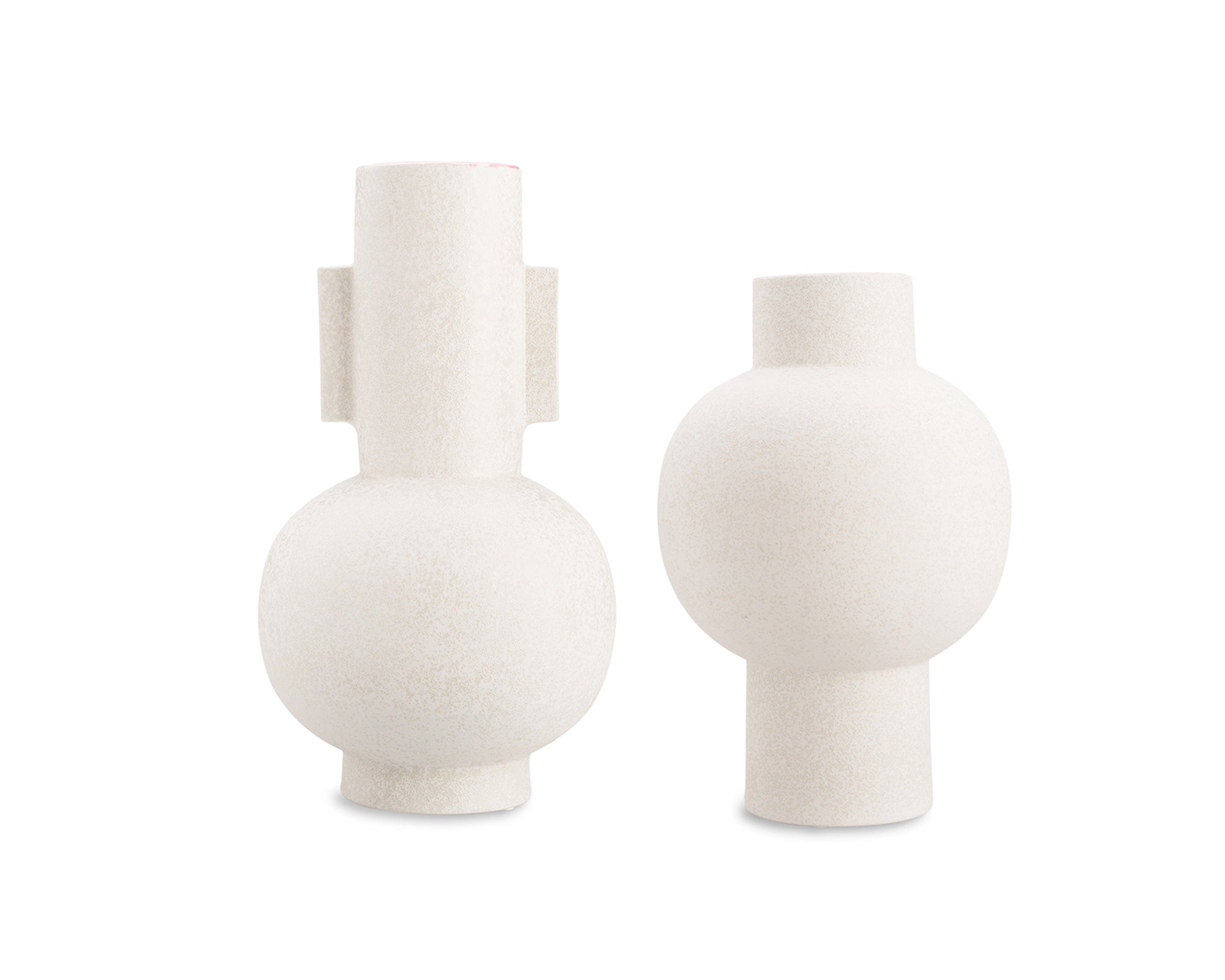 Diamen Vase II - Beige/Pink Inside