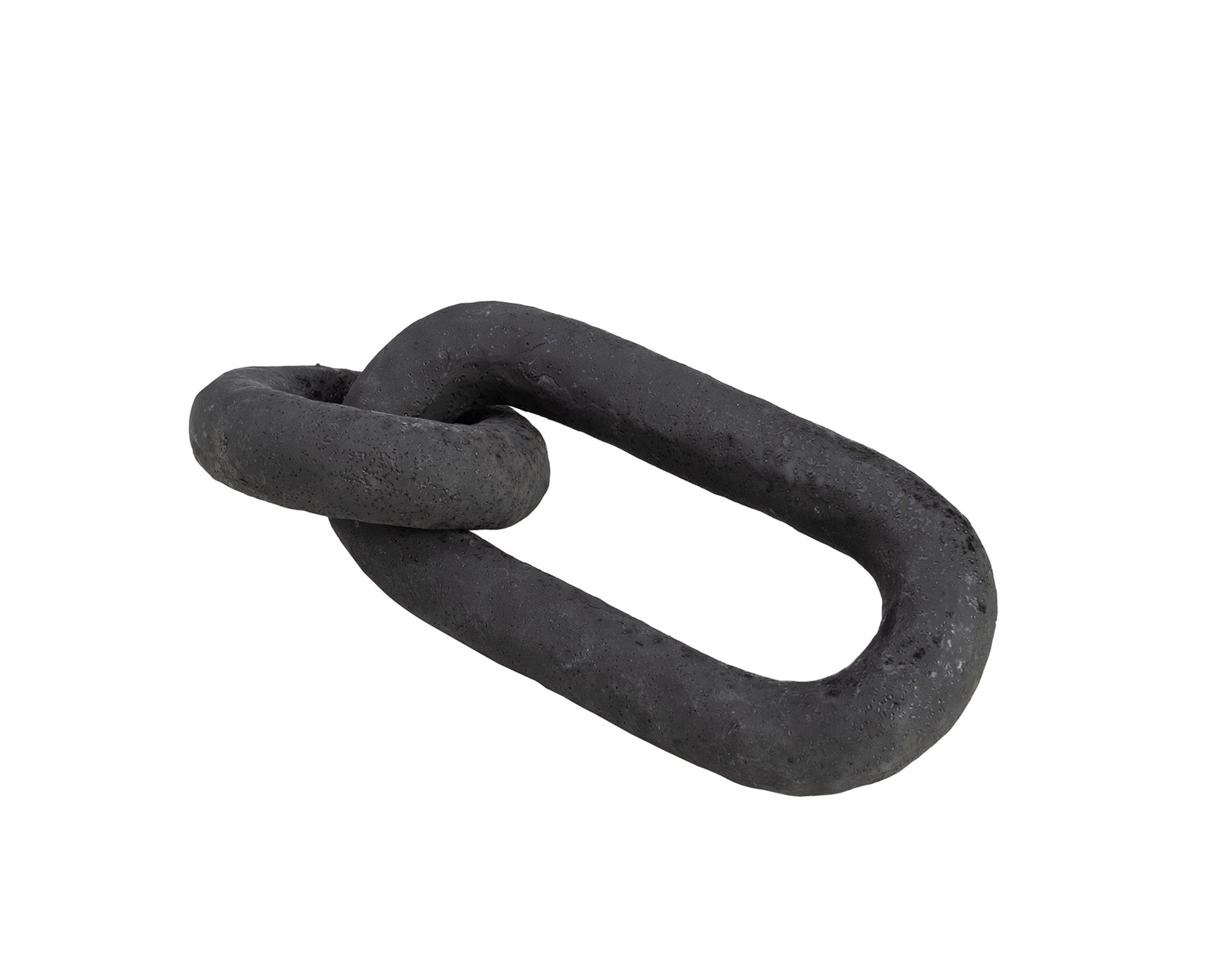 Link I Sculpture - Black Ceramic