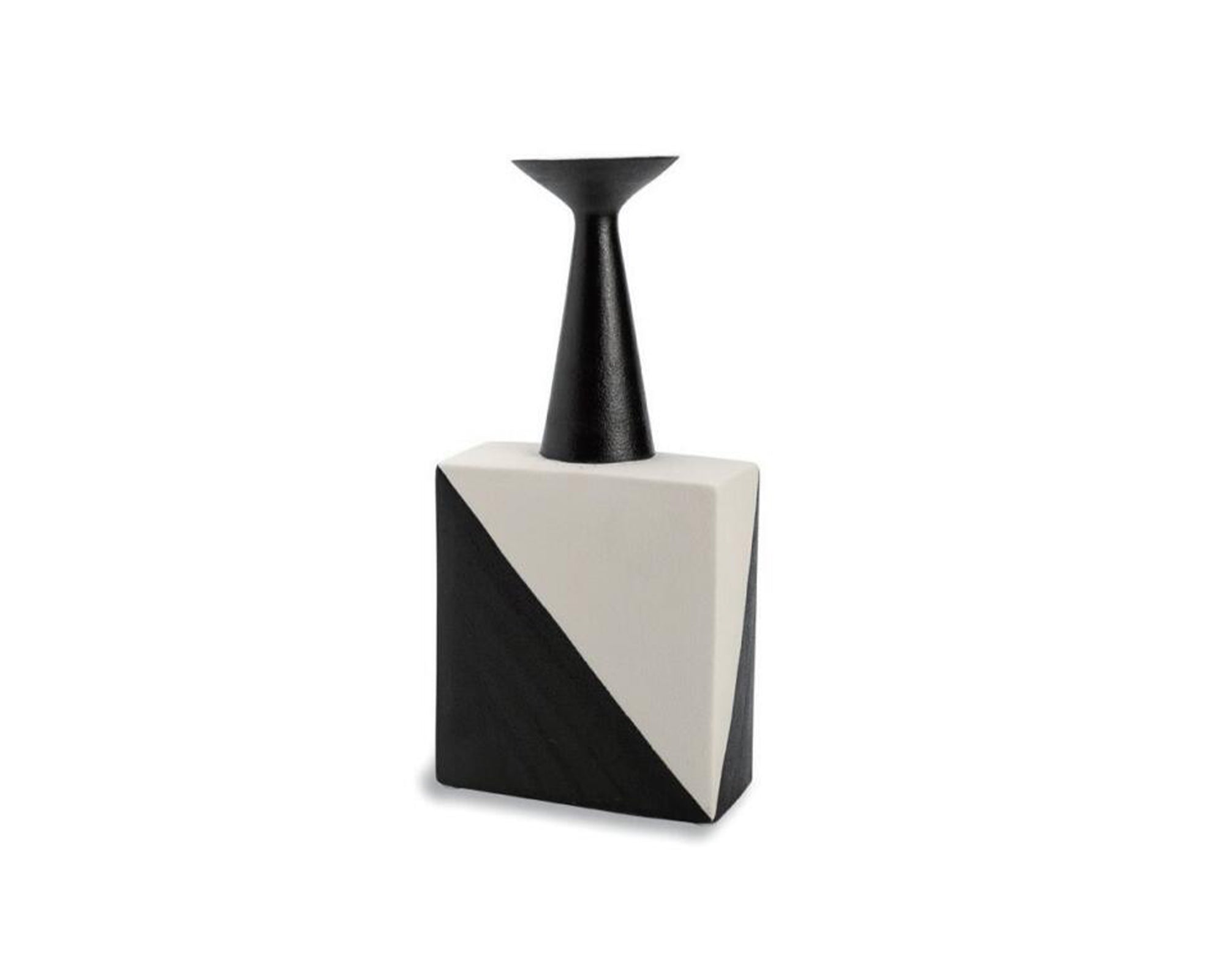 Pica Vase II - Black and White Glazed Ceramic