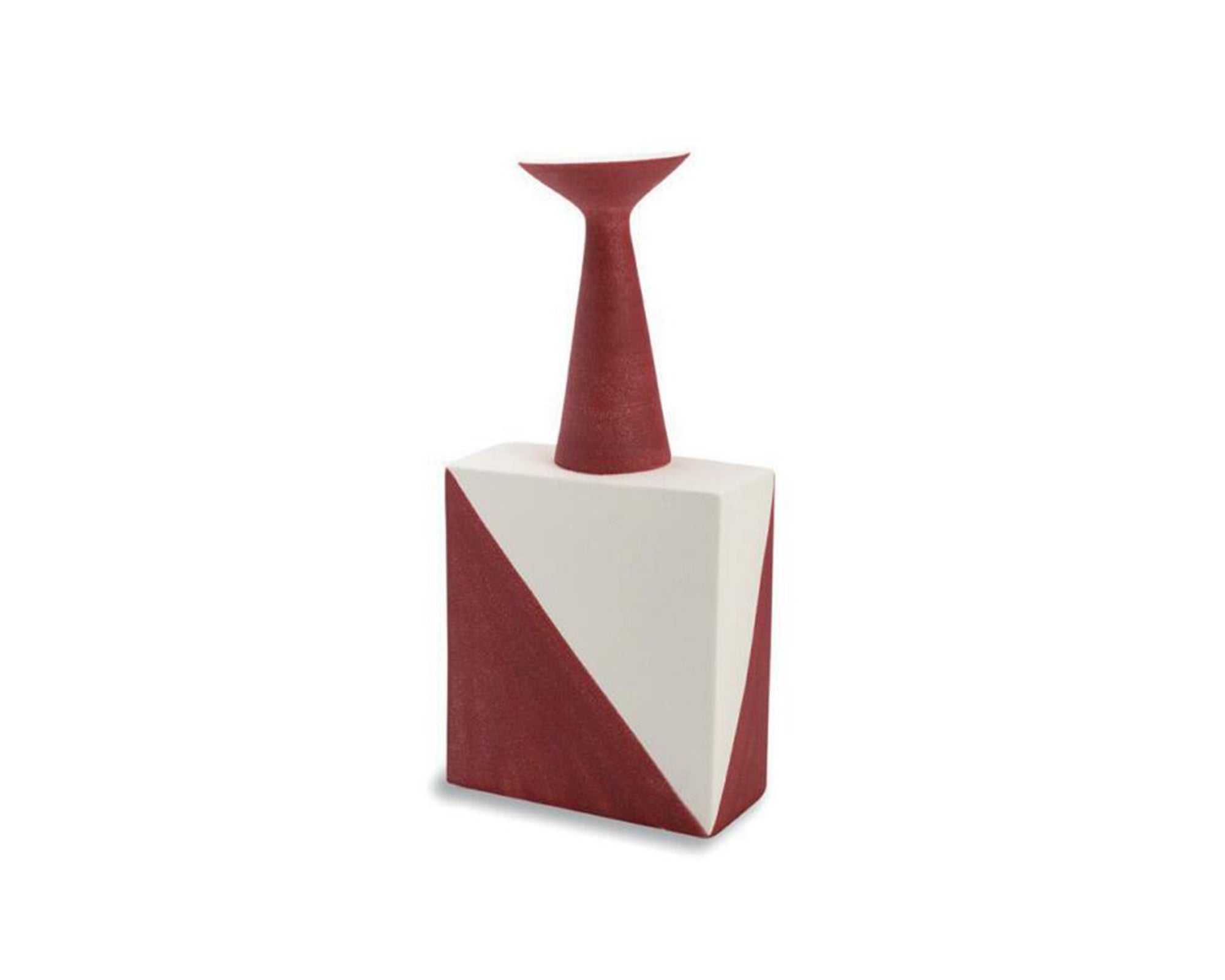 Pica Vase I - Red and White Glazed Ceramic