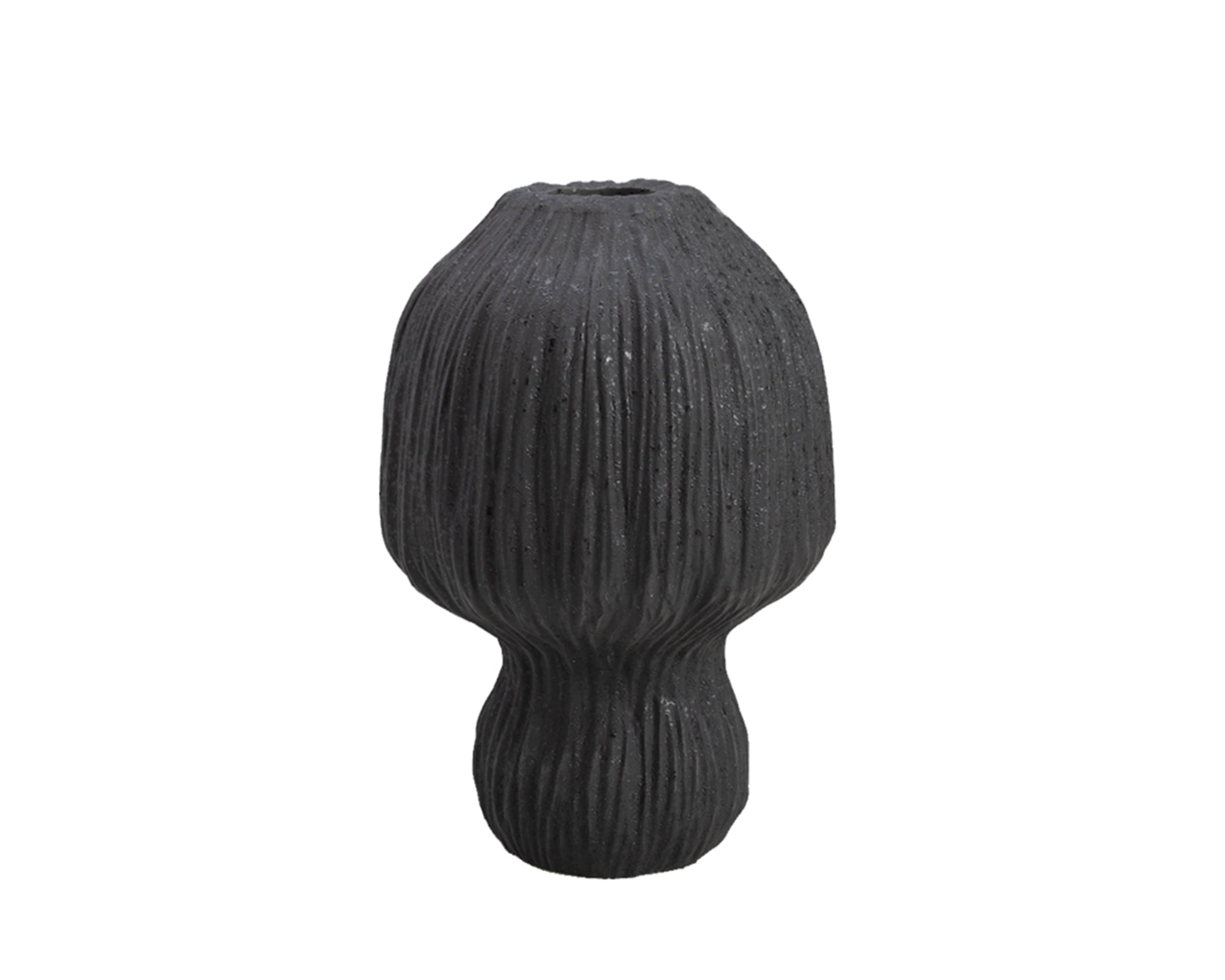 Morel Vase - Black Ceramic