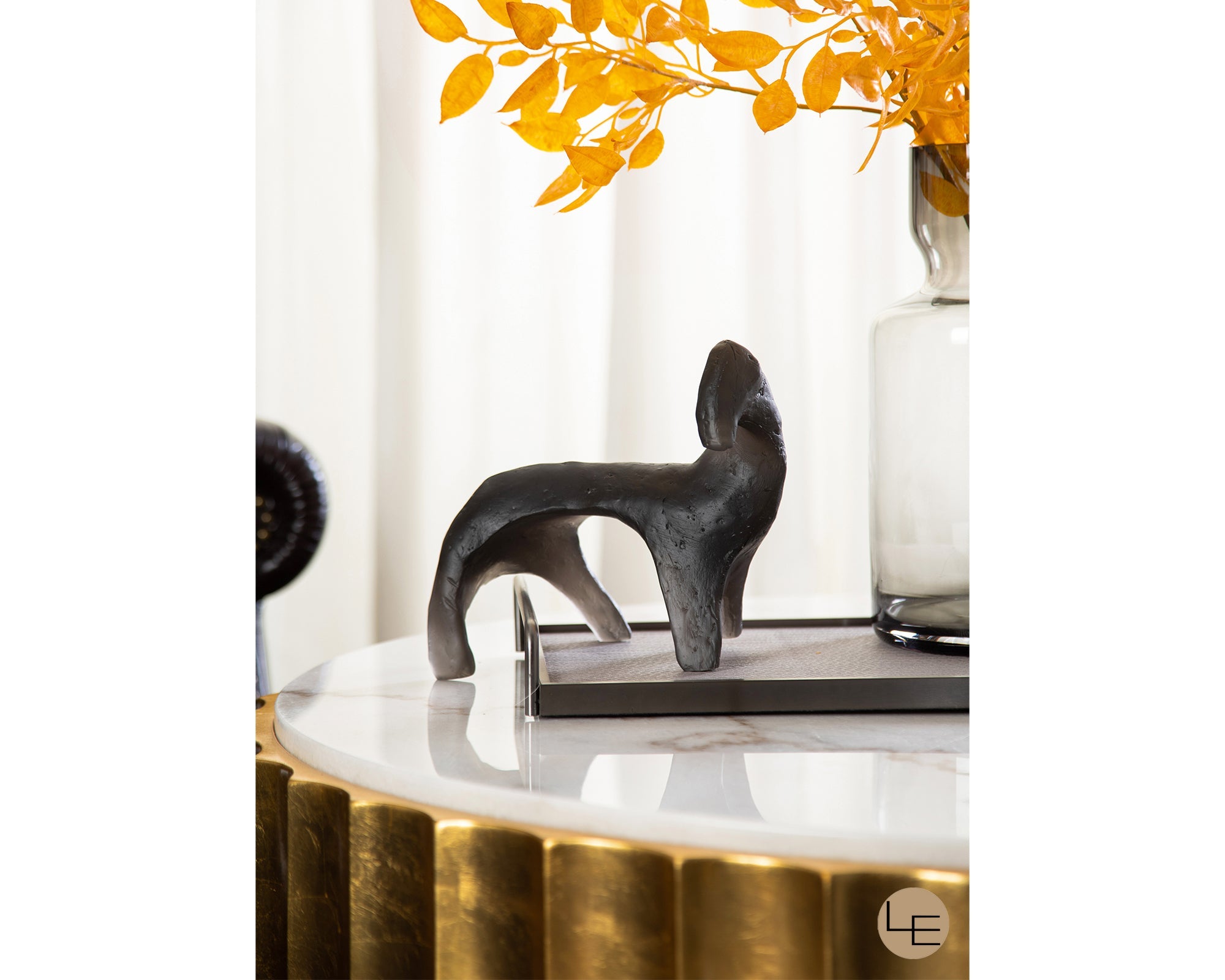 Paleo Sculpture - White/Black