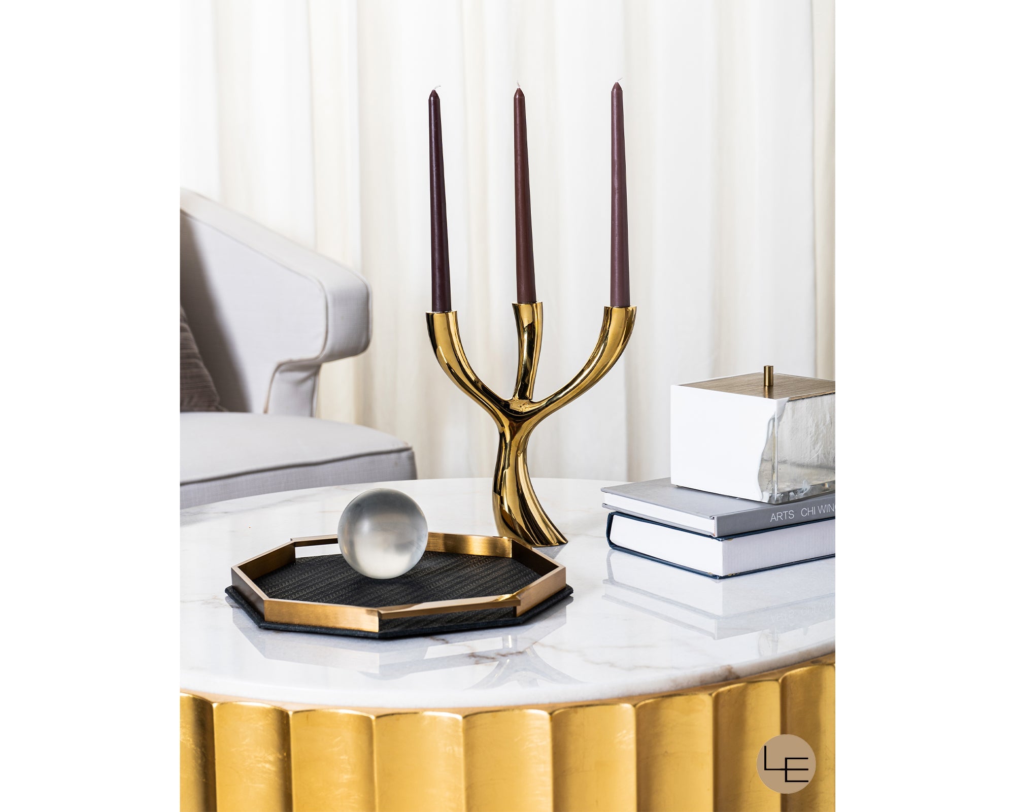 Anthem Candle Holder - Gold