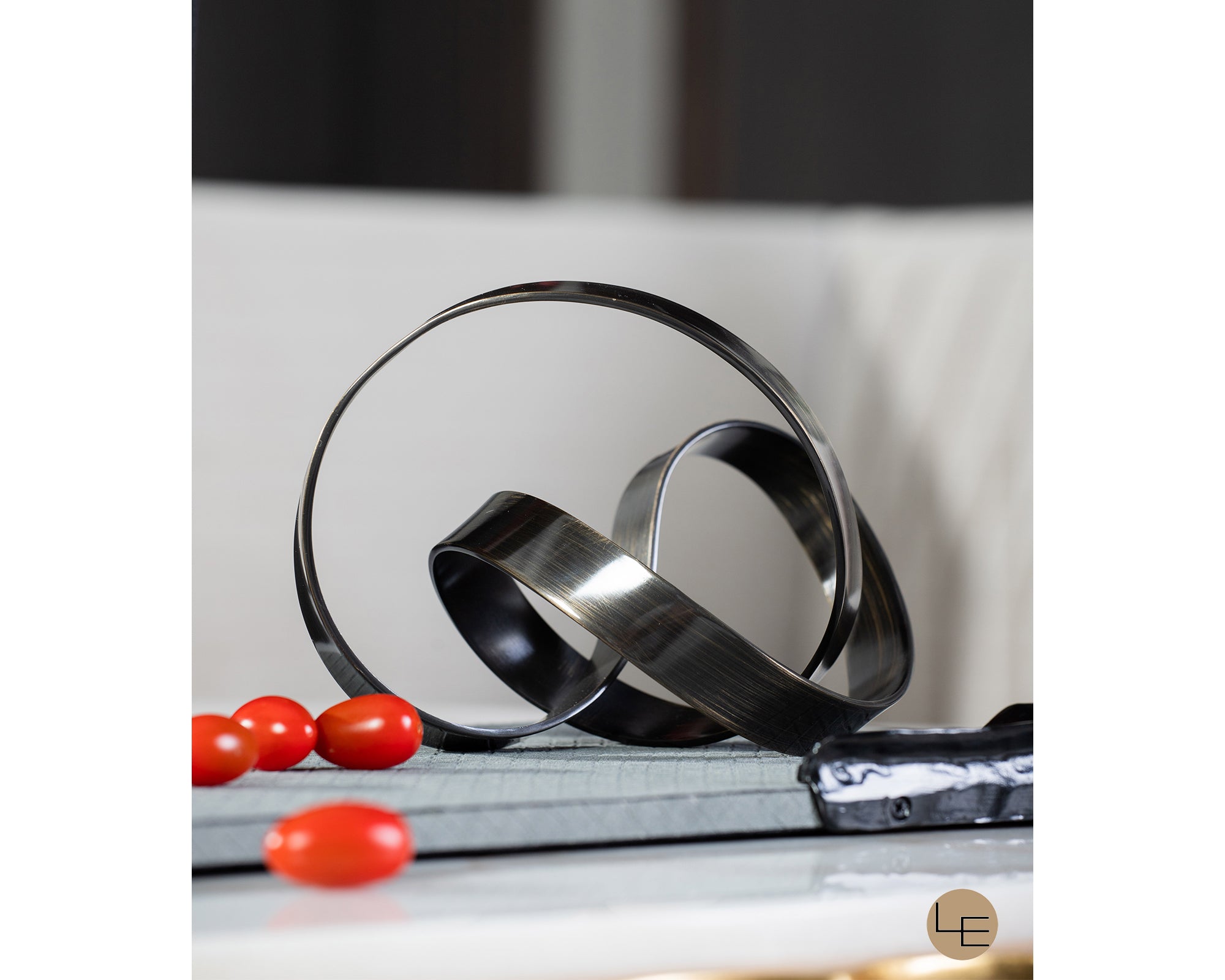 Moebius II Sculpture - Black Titanium