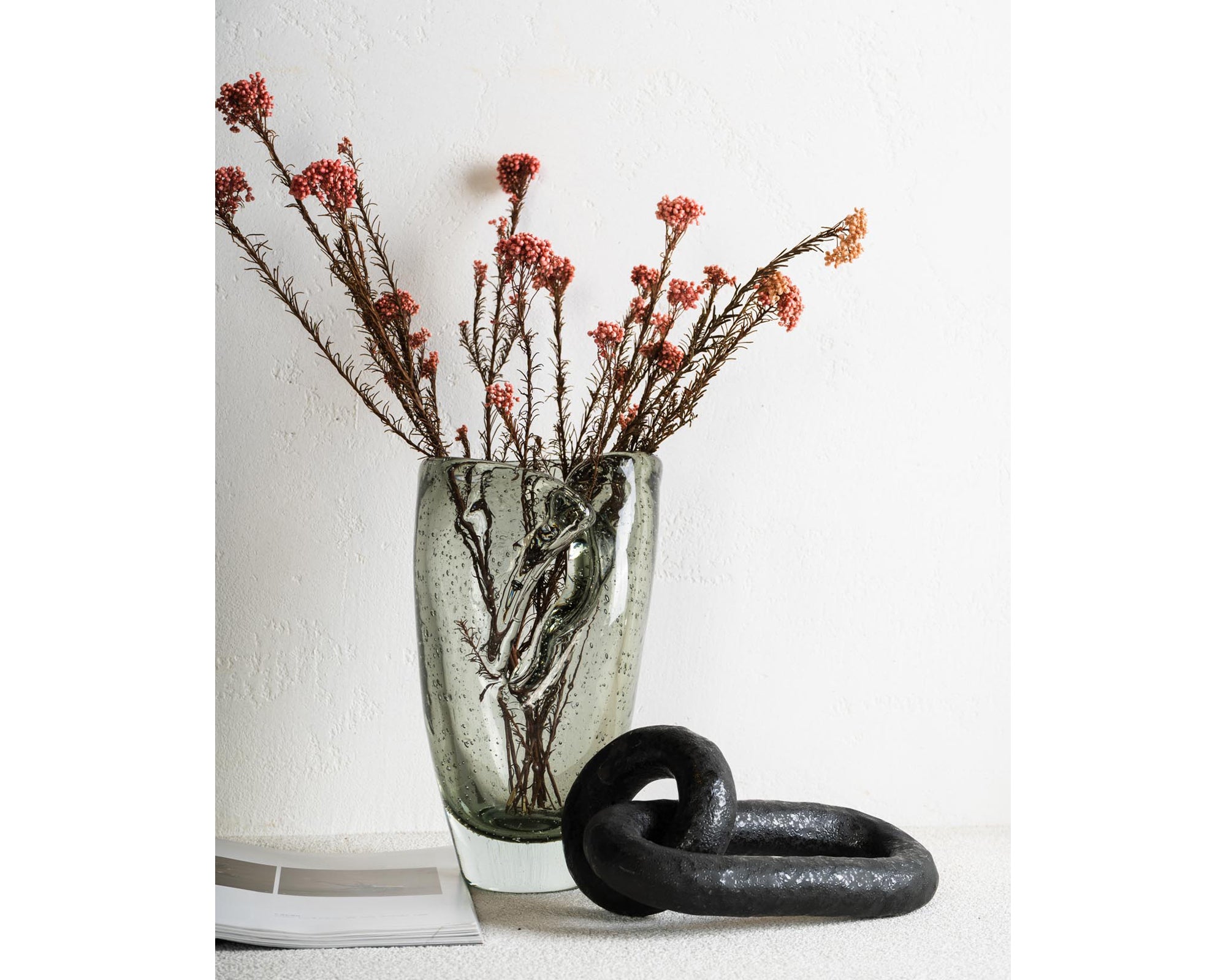 Elise Small Vase - Green Glass