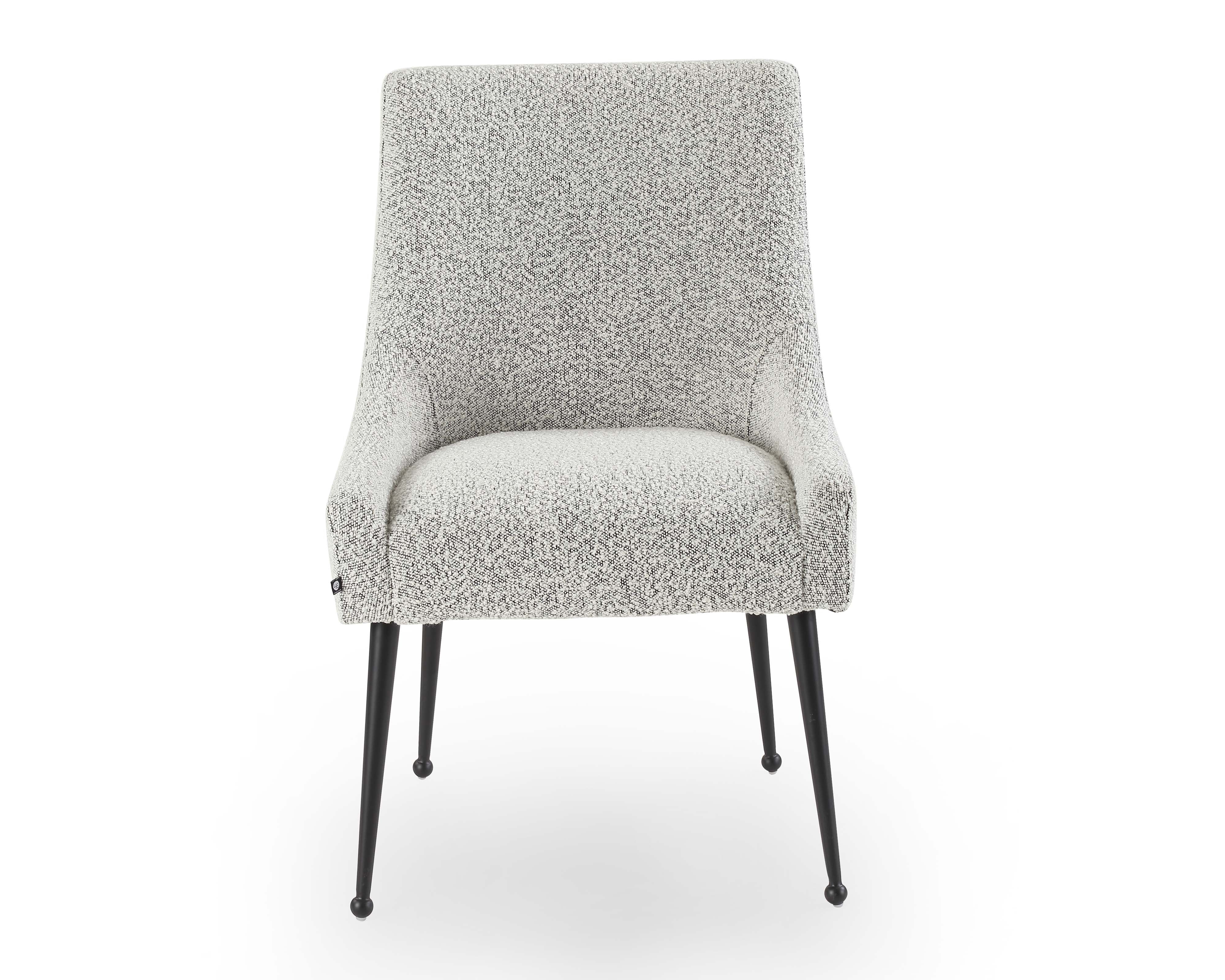 Cohen Dining Chair - Boucle Whisk/Matt Black