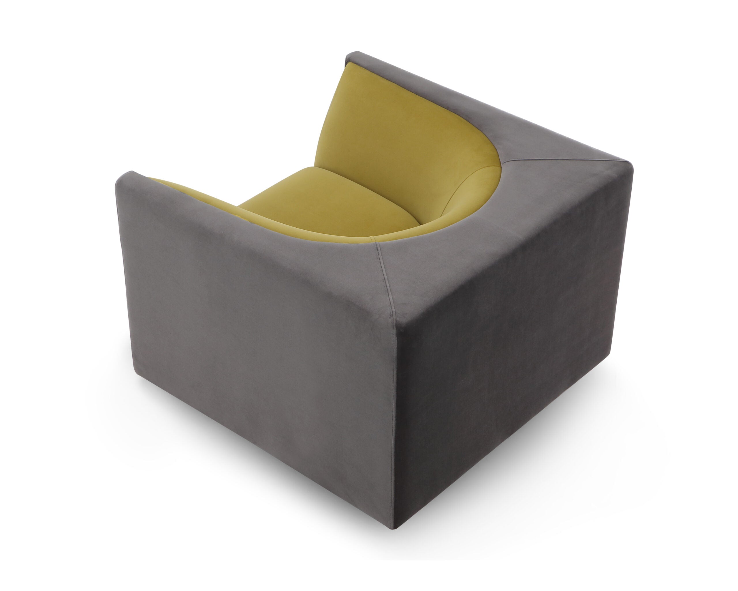 Era Occasional Chair - Kaster Slate & Mustard Velvet
