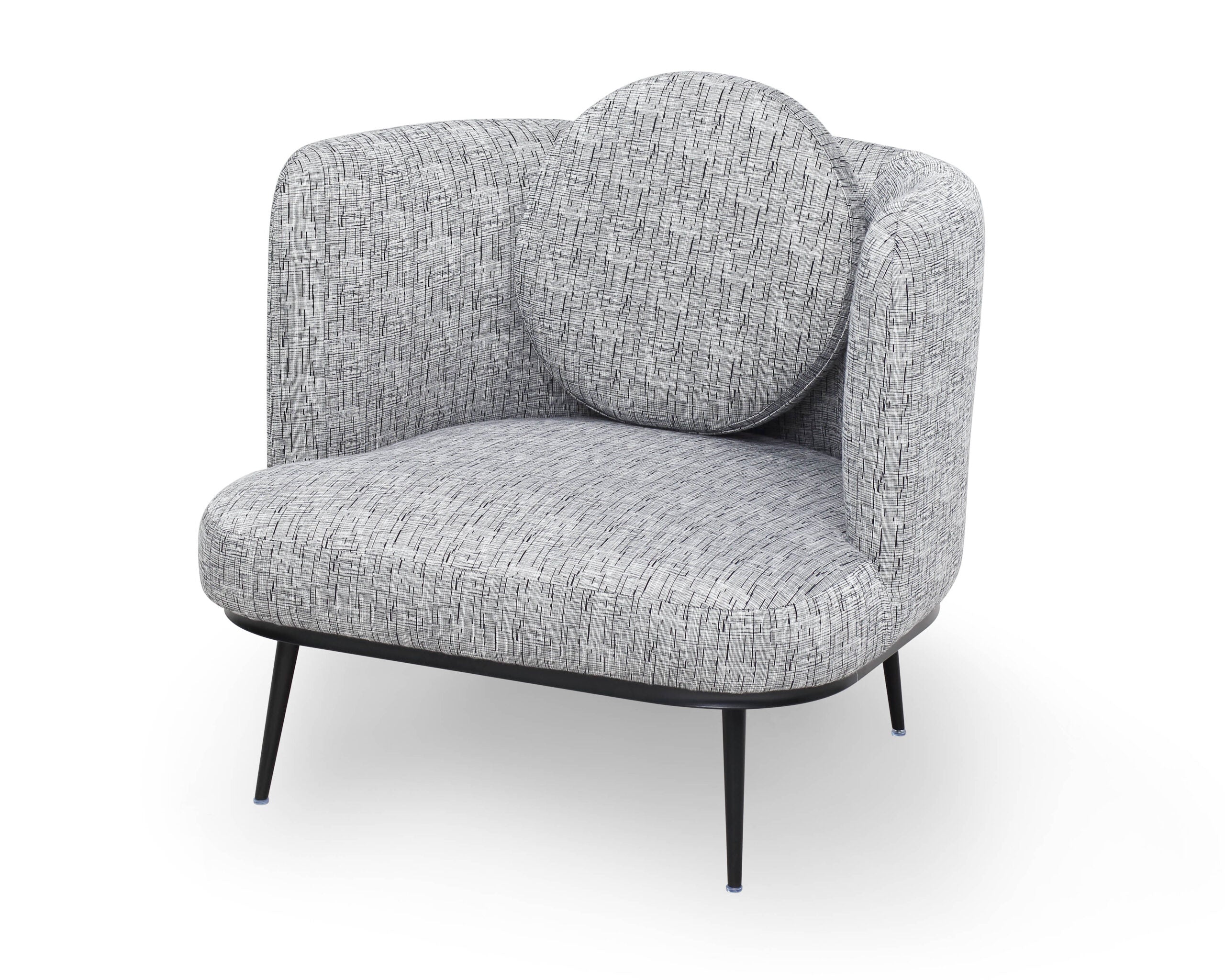 V Lux Occasional Chair  - Artesan Black/White