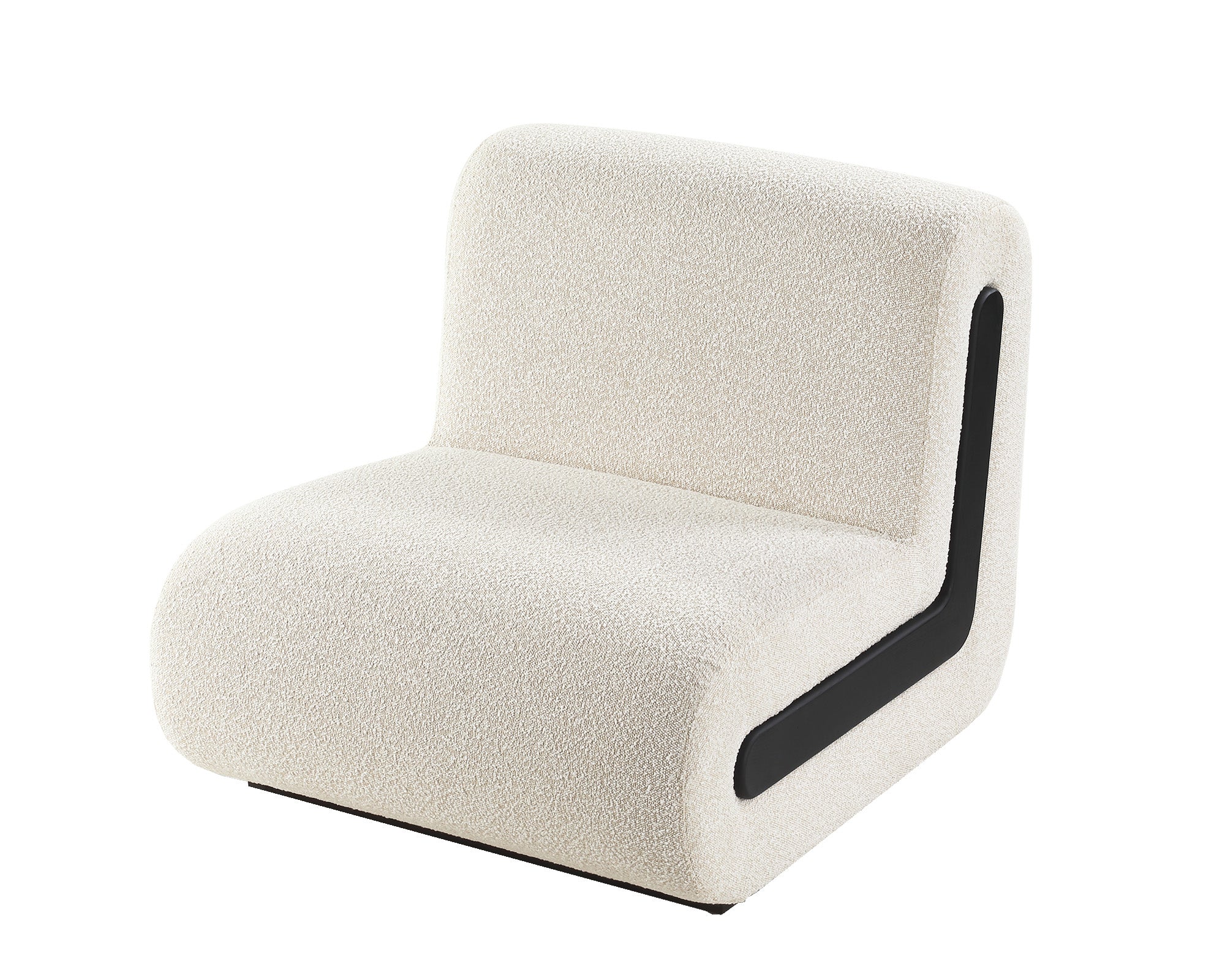 Bola Occasional Chair - Boucle Sand & Black