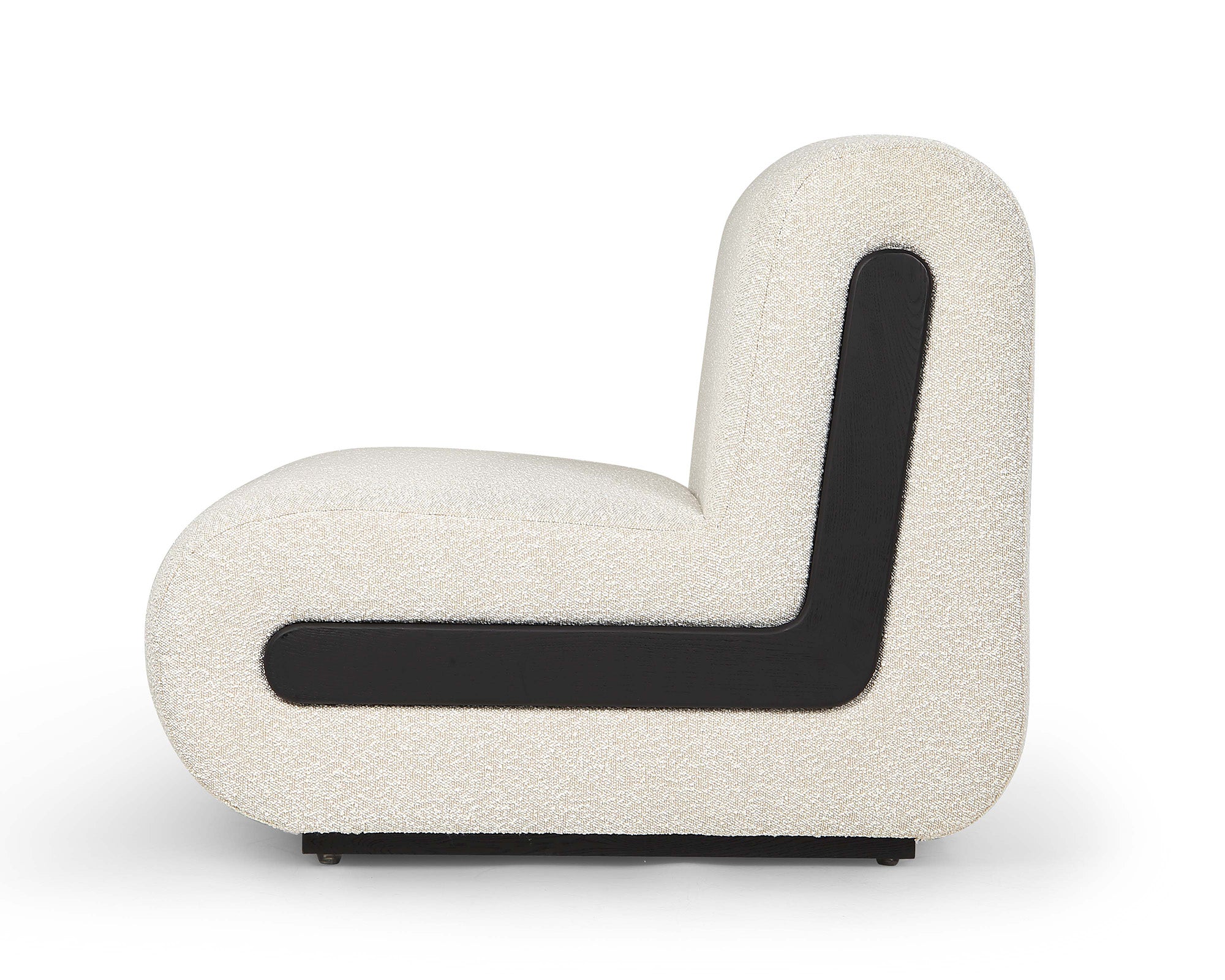 Bola Occasional Chair - Boucle Sand & Black