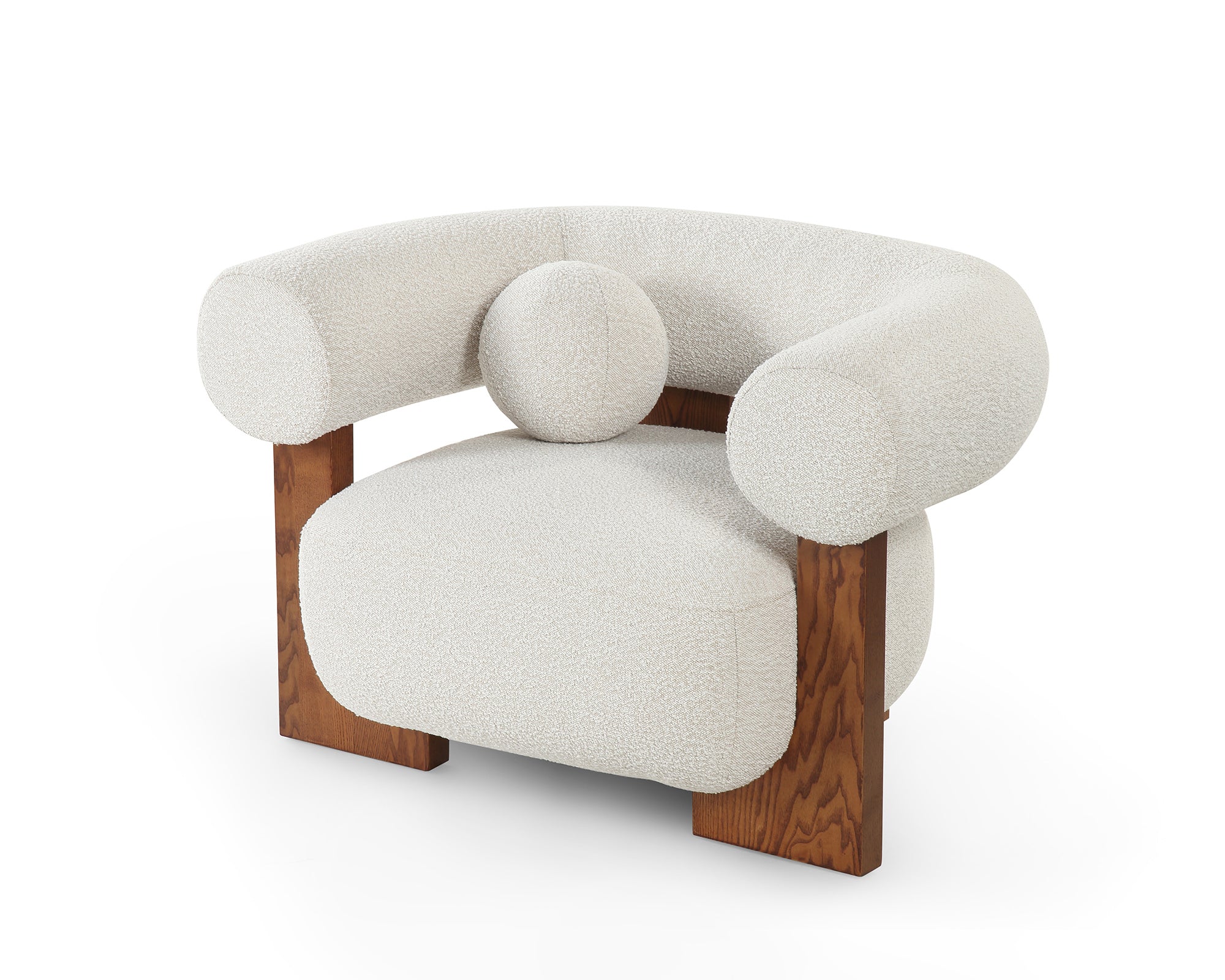 Epic Occasional Chair - Boucle Sand & Classic Brown