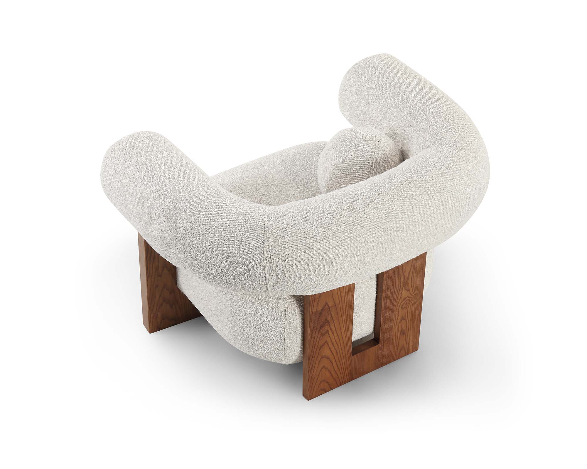 Epic Occasional Chair - Boucle Sand & Classic Brown