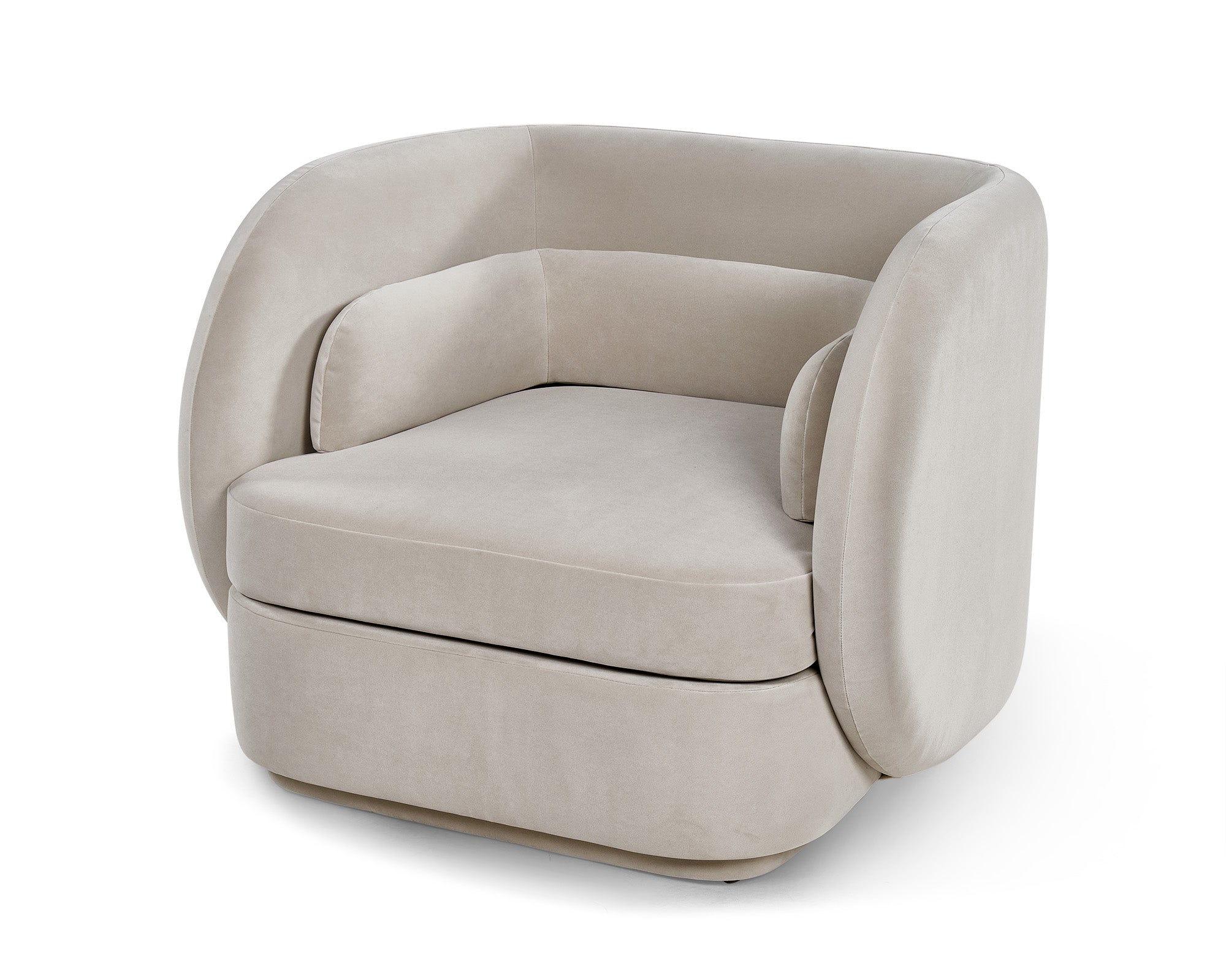 Chantal Occasional Chair - Kaster Pebble Velvet