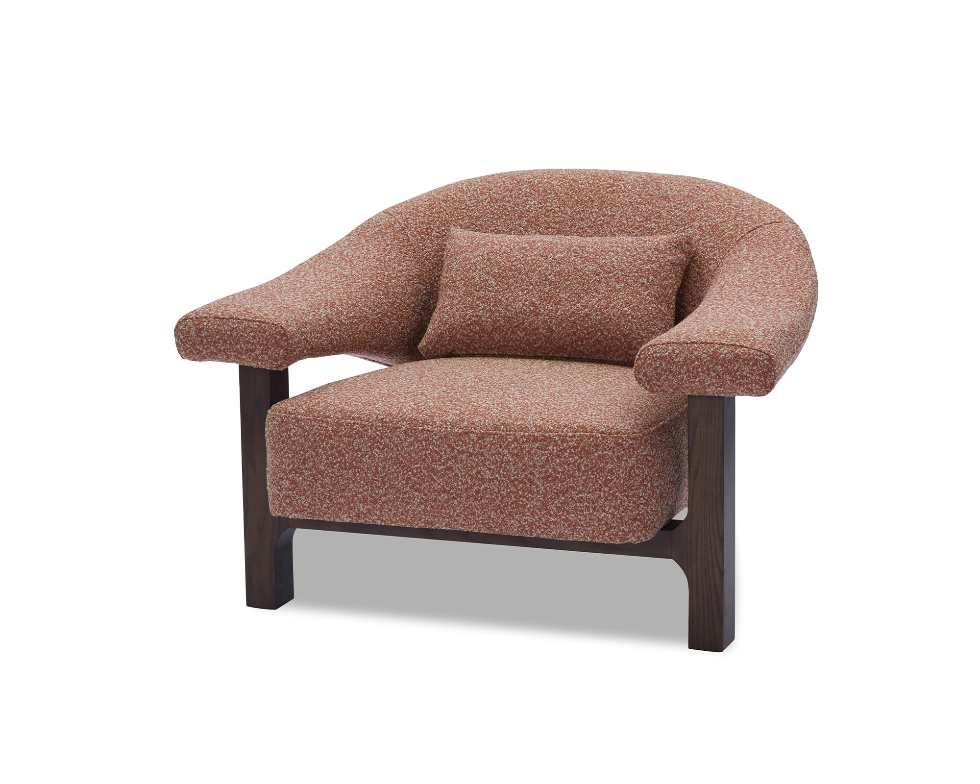 Riviera Occasional Chair - Capella Clay | Dark Brown Solid Wood