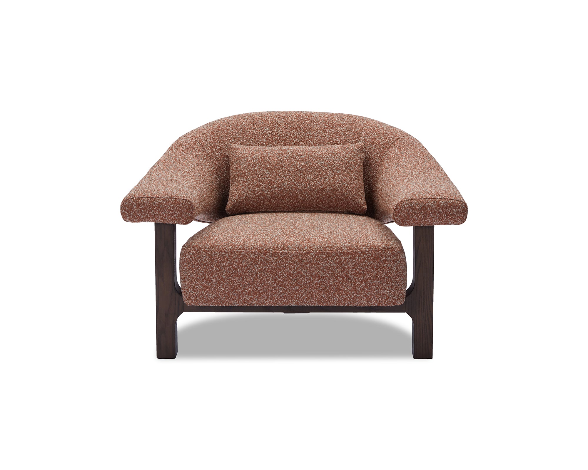 Riviera Occasional Chair - Capella Clay | Dark Brown Solid Wood