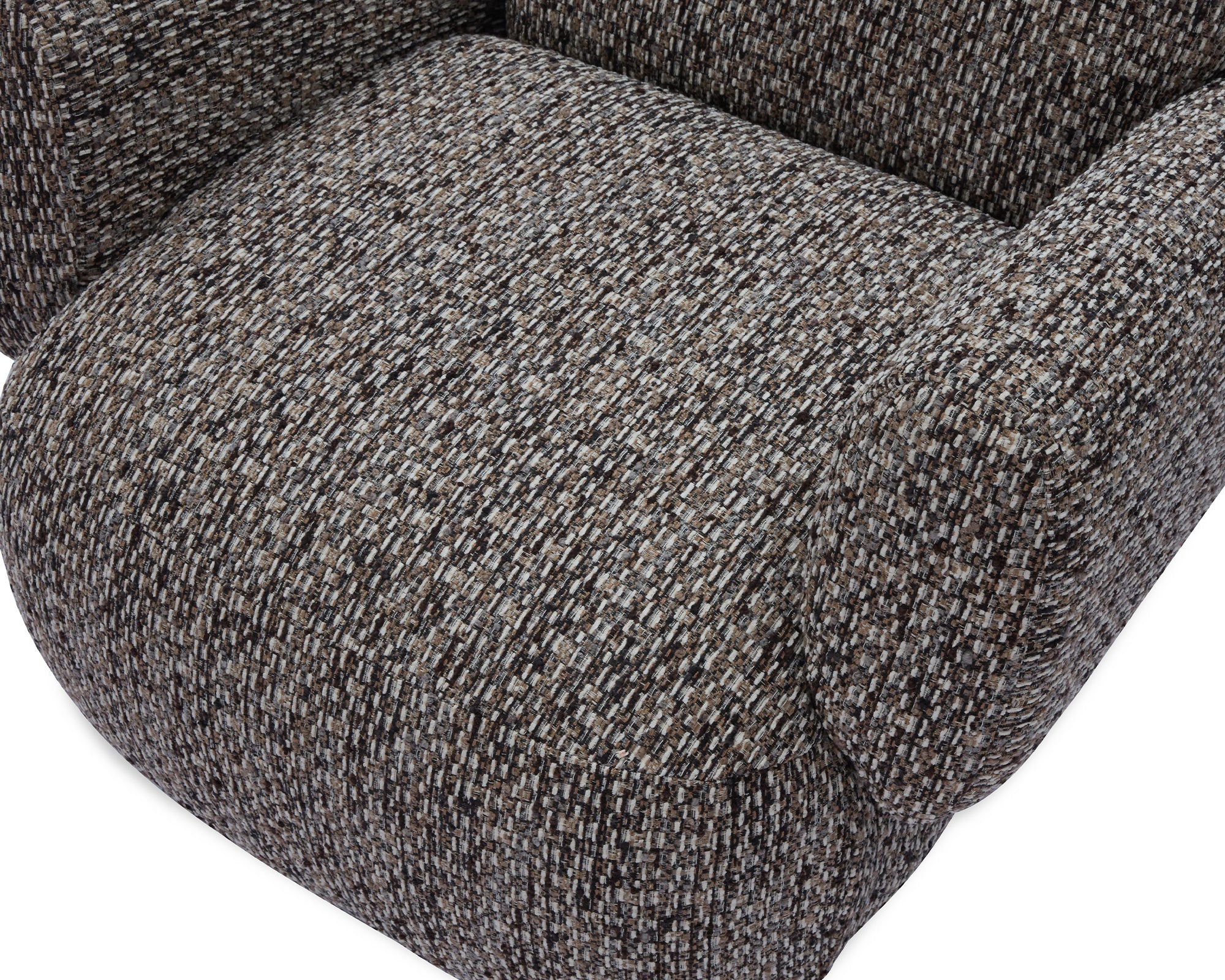 Bolton Swivel Occasional Chair - Tetru Terra | Matt Black Metal