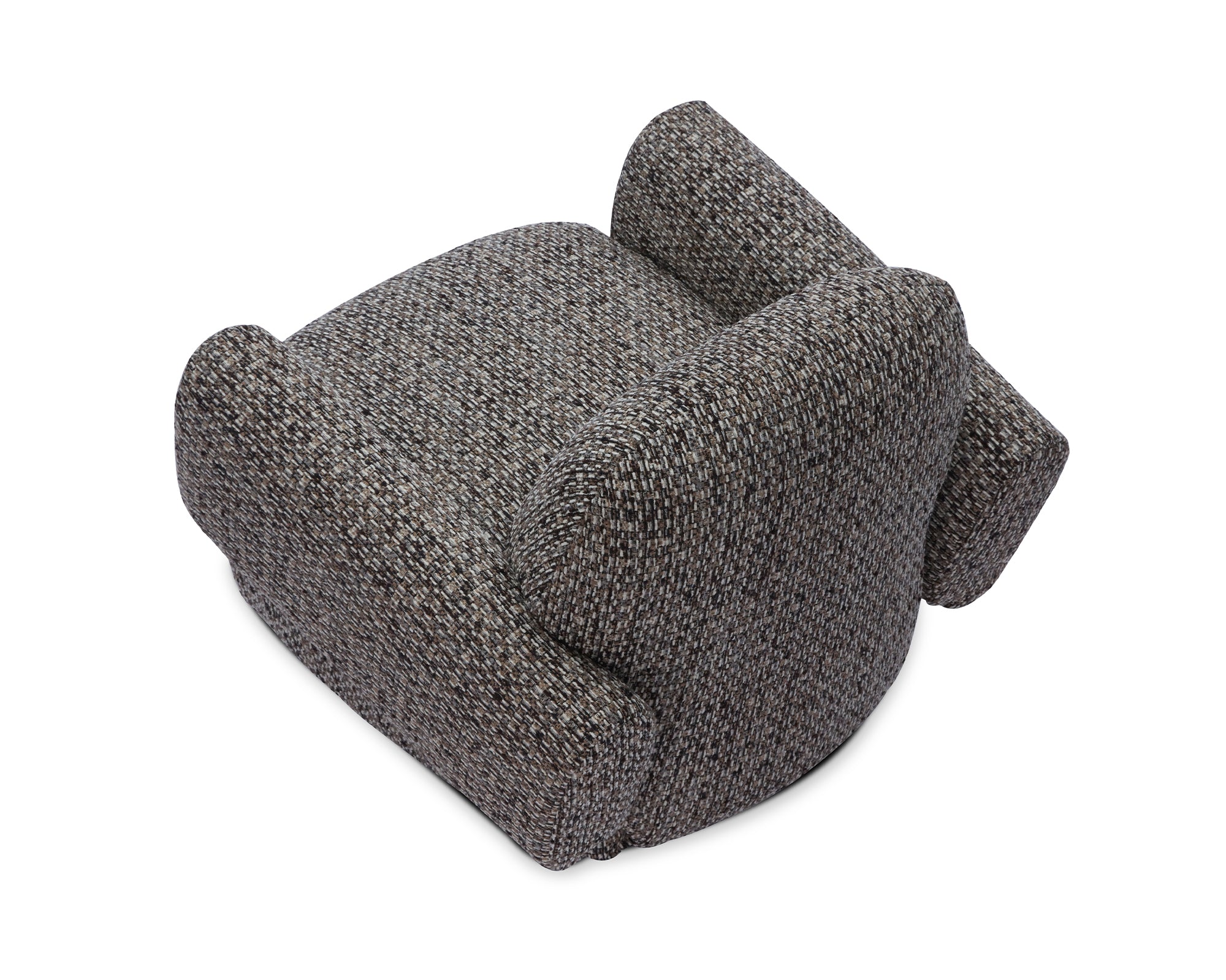 Bolton Swivel Occasional Chair - Tetru Terra | Matt Black Metal