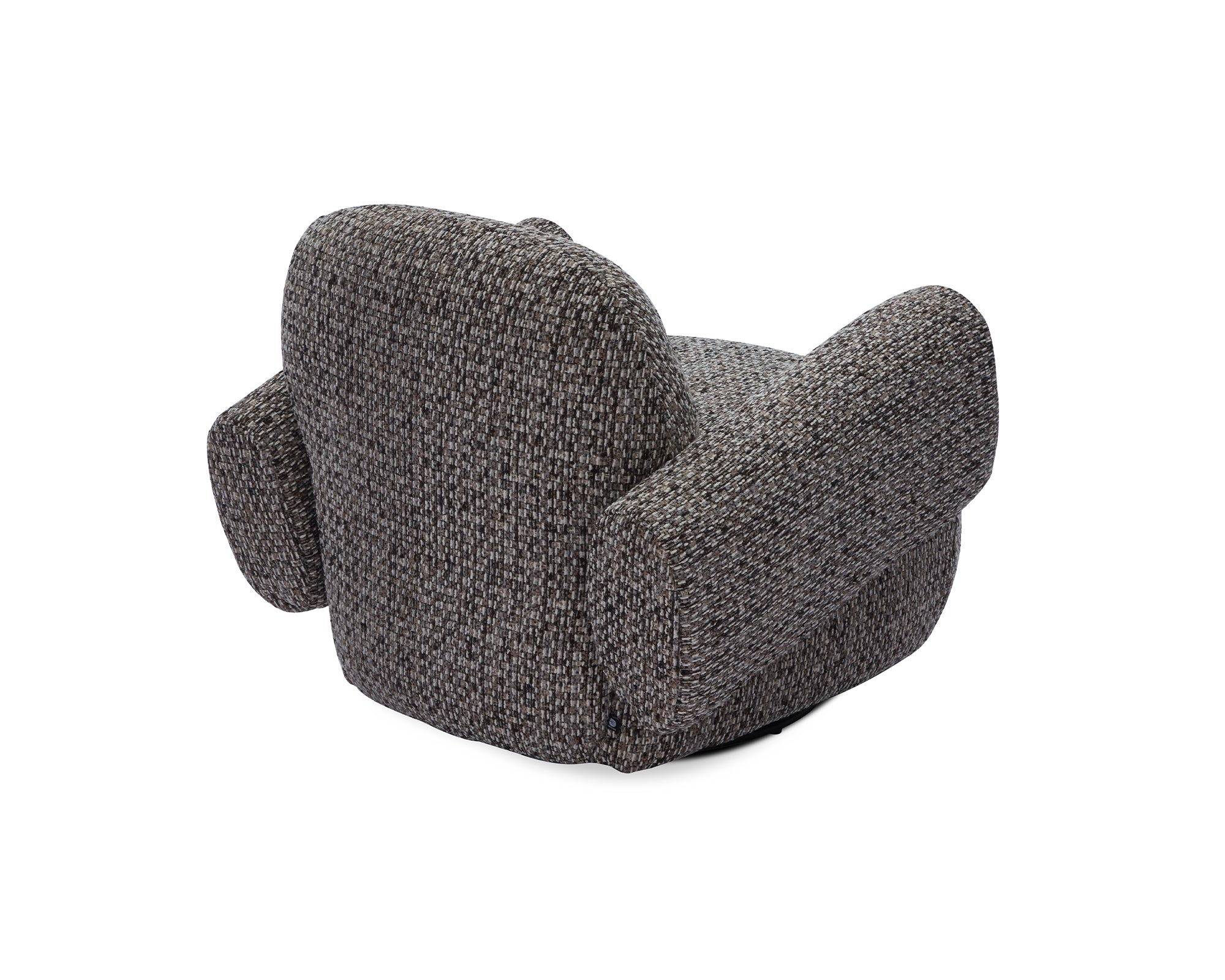 Bolton Swivel Occasional Chair - Tetru Terra | Matt Black Metal