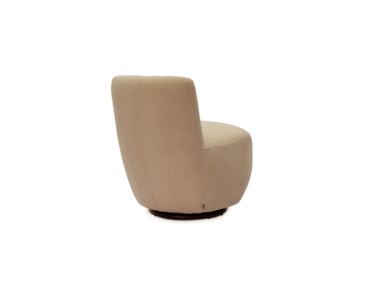 Hopper Swivel Occasional Chair - Hopper Desert | Matt Black Metal