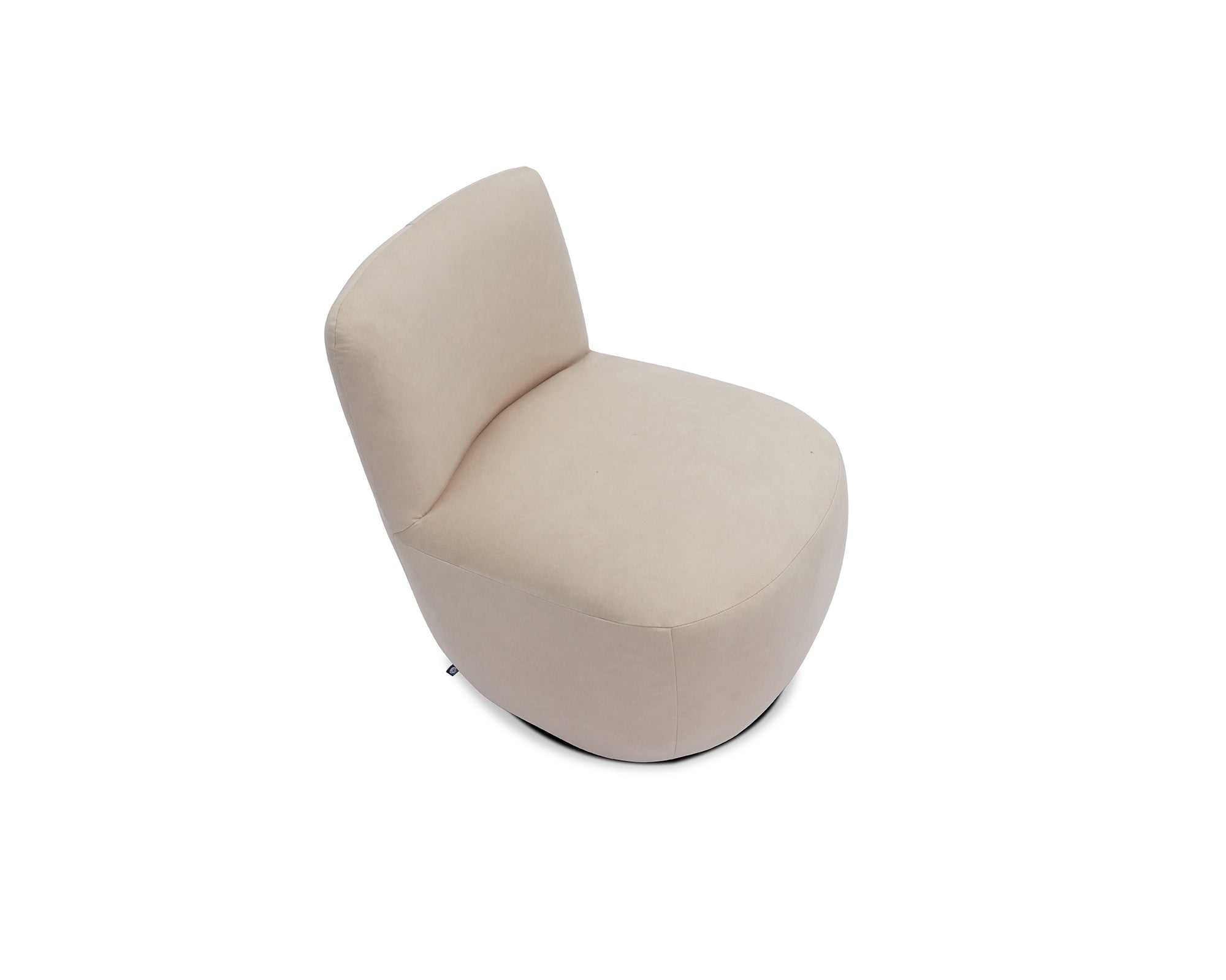 Hopper Swivel Occasional Chair - Hopper Desert | Matt Black Metal