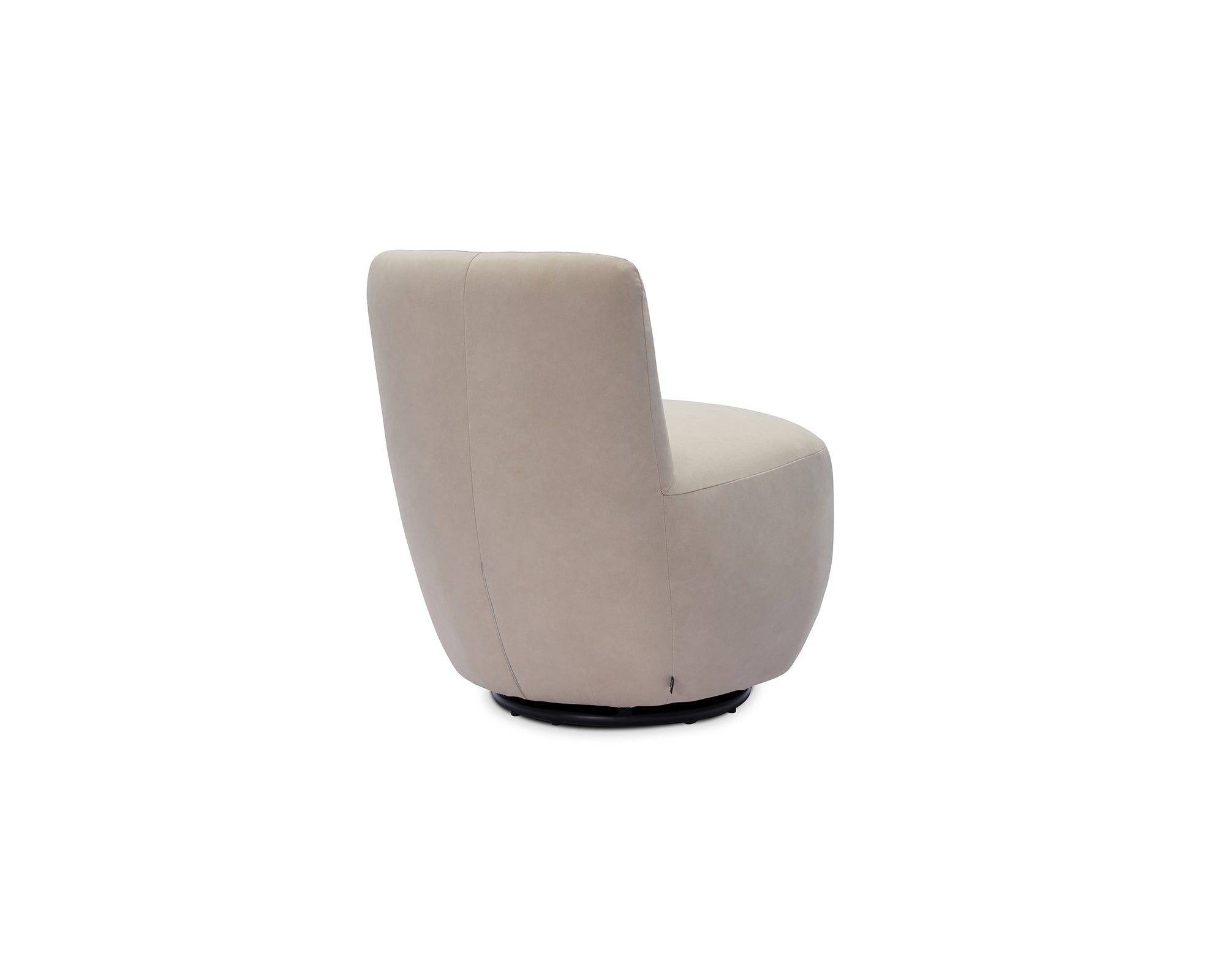 Hopper Swivel Occasional Chair - Hopper Desert | Matt Black Metal