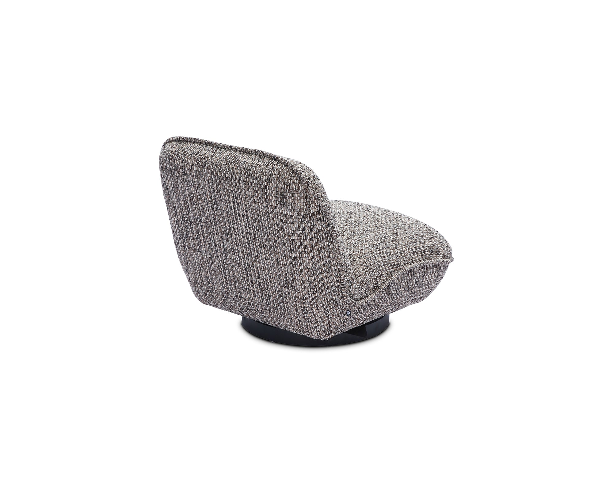 Algar Swivel Occasional Chair - Tetru Terra | Matt Black Metal