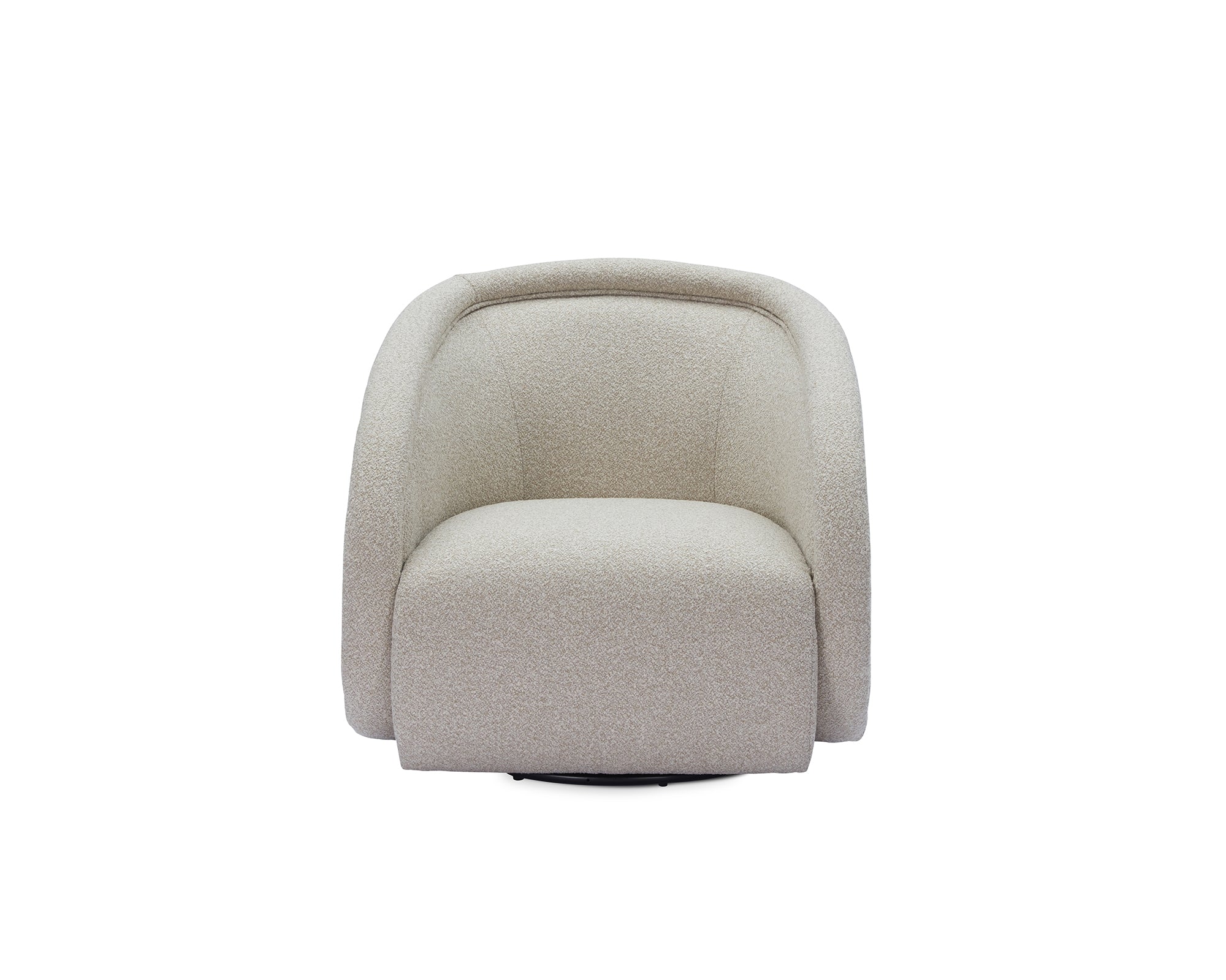 Alice Swivel Occasional Chair - Capella Sand | Matt Black Metal