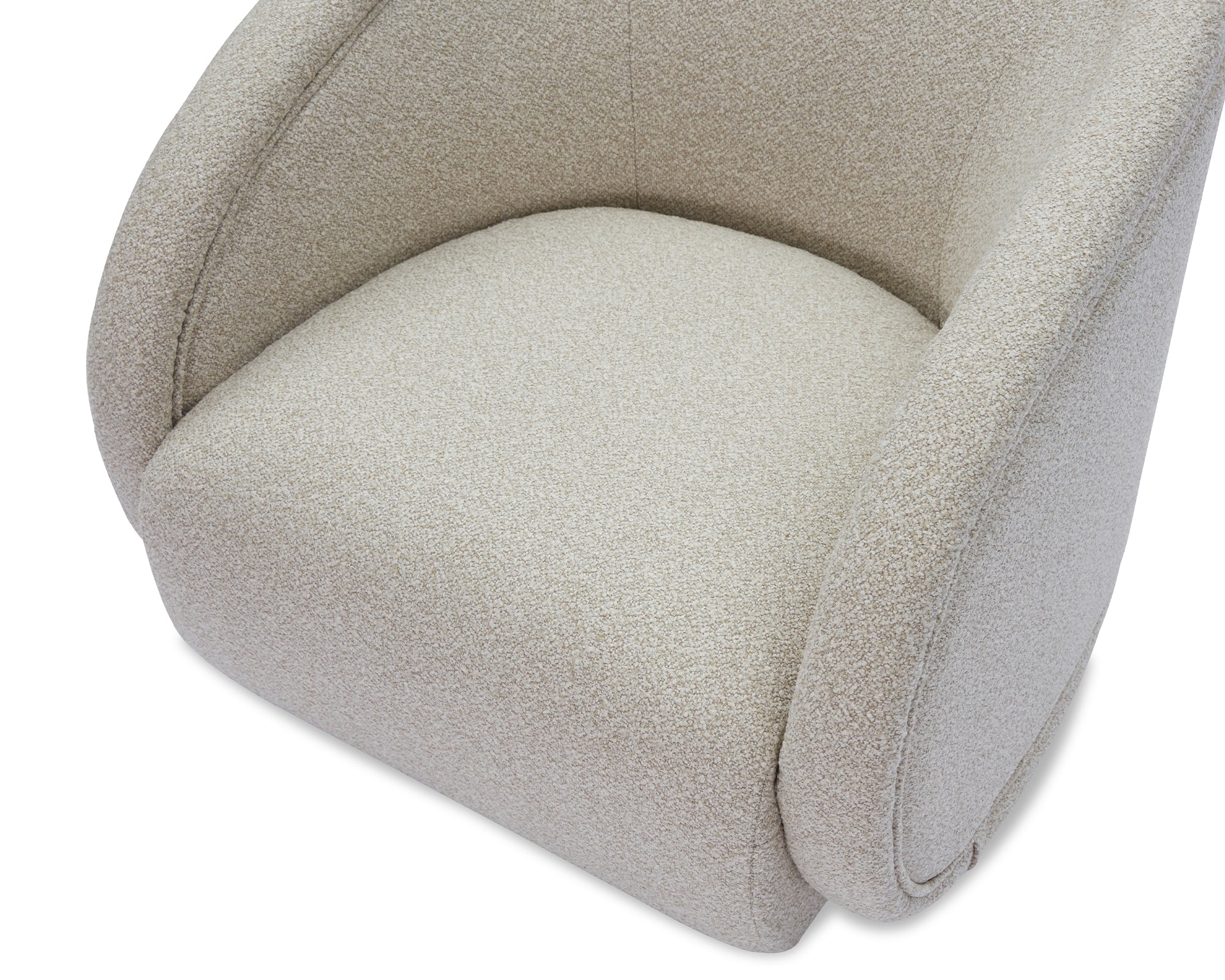Alice Swivel Occasional Chair - Capella Sand | Matt Black Metal