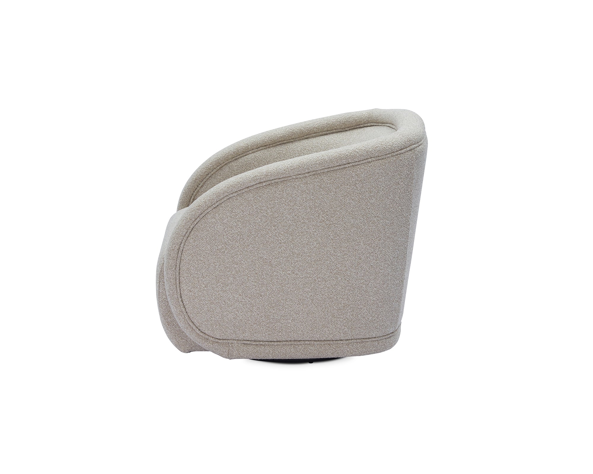 Alice Swivel Occasional Chair - Capella Sand | Matt Black Metal
