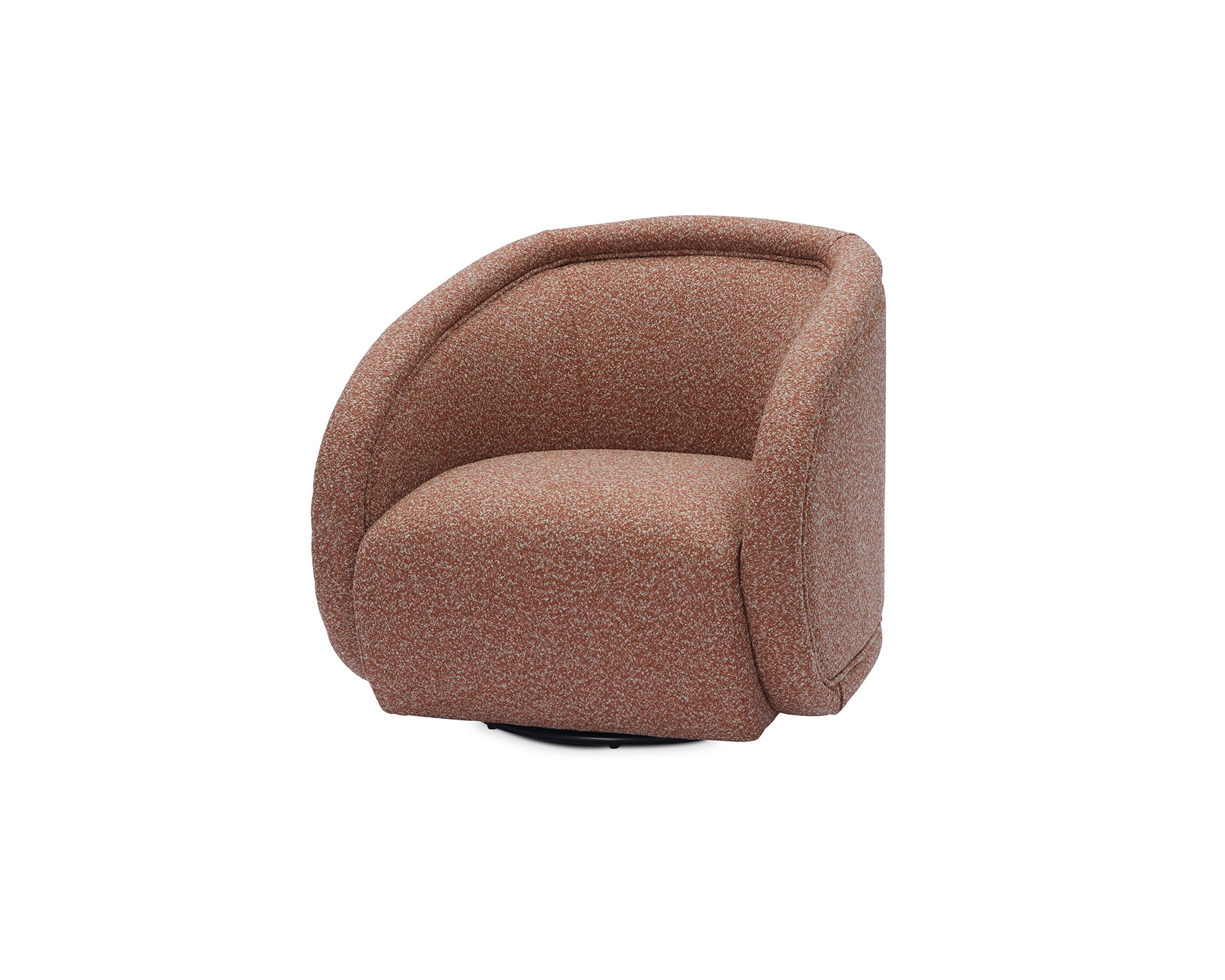Alice Swivel Occasional Chair - Capella Clay | Matt Black Metal