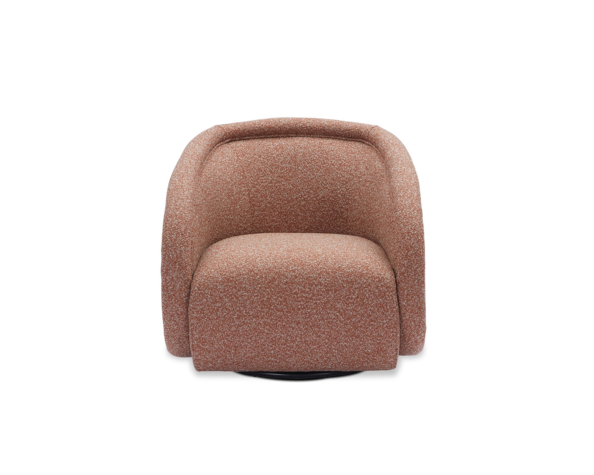 Alice Swivel Occasional Chair - Capella Clay | Matt Black Metal