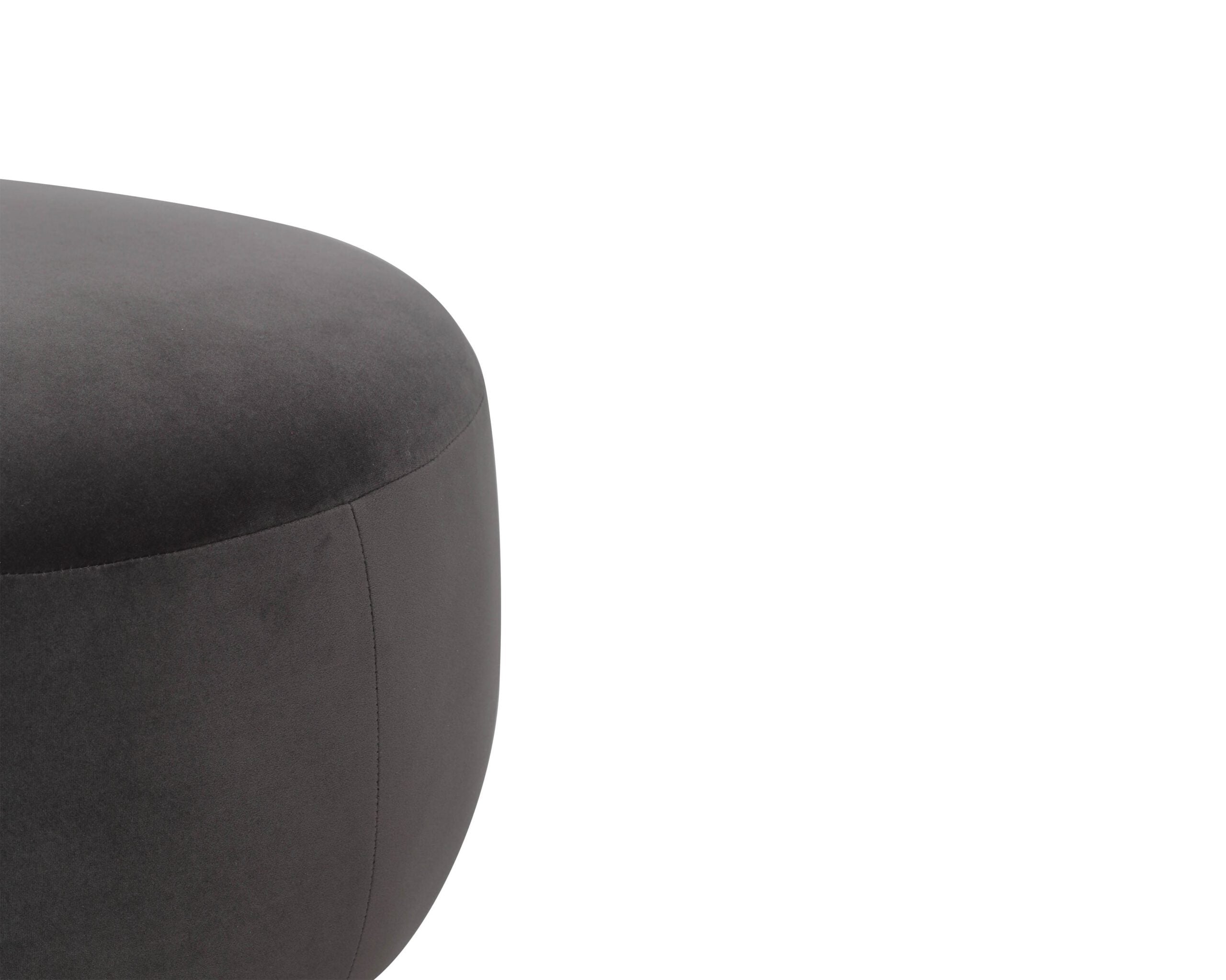 Polter Ottoman - Kaster II Slate Velvet