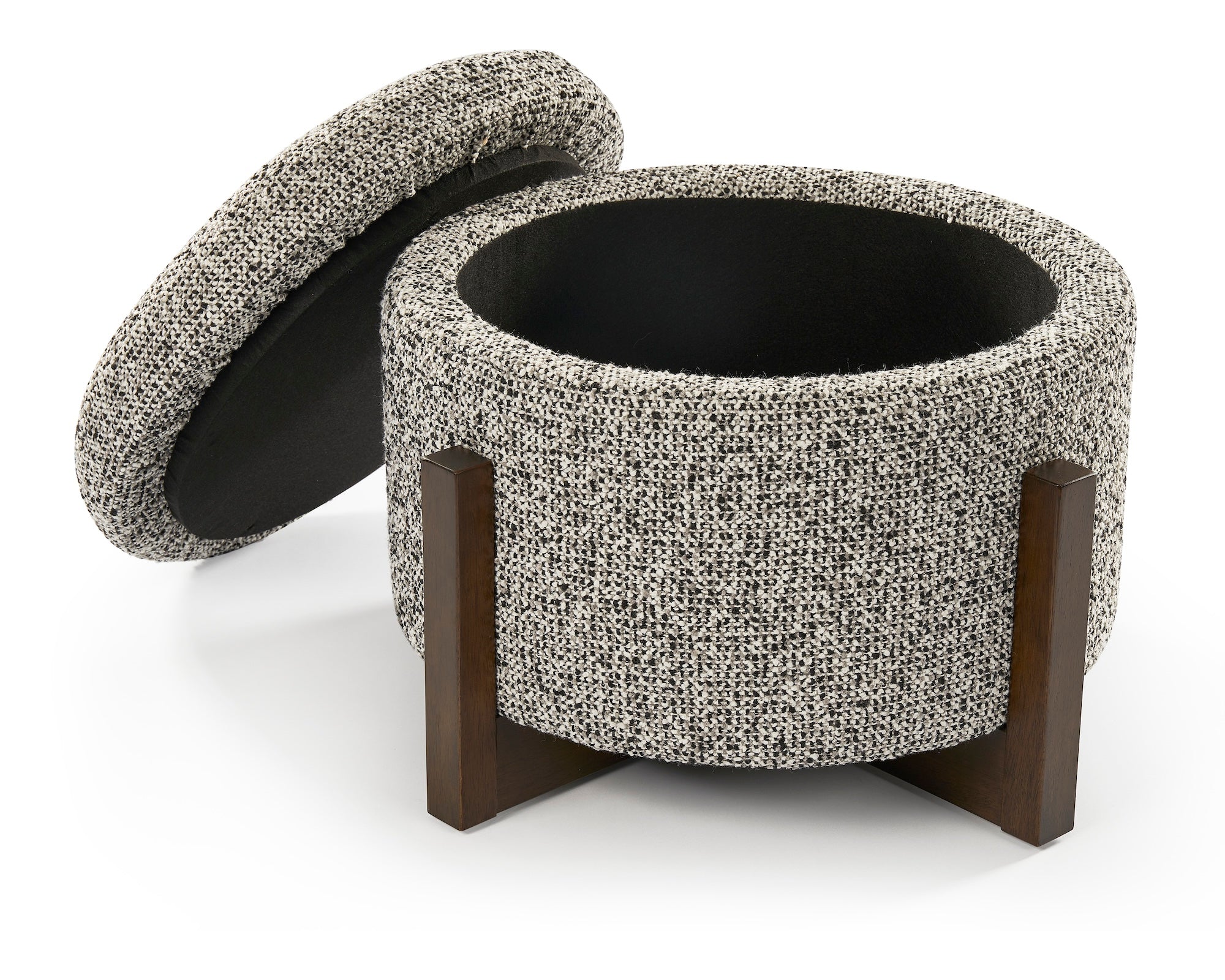 Asti Ottoman - Dexter Sparkle Stone/Ash Wood