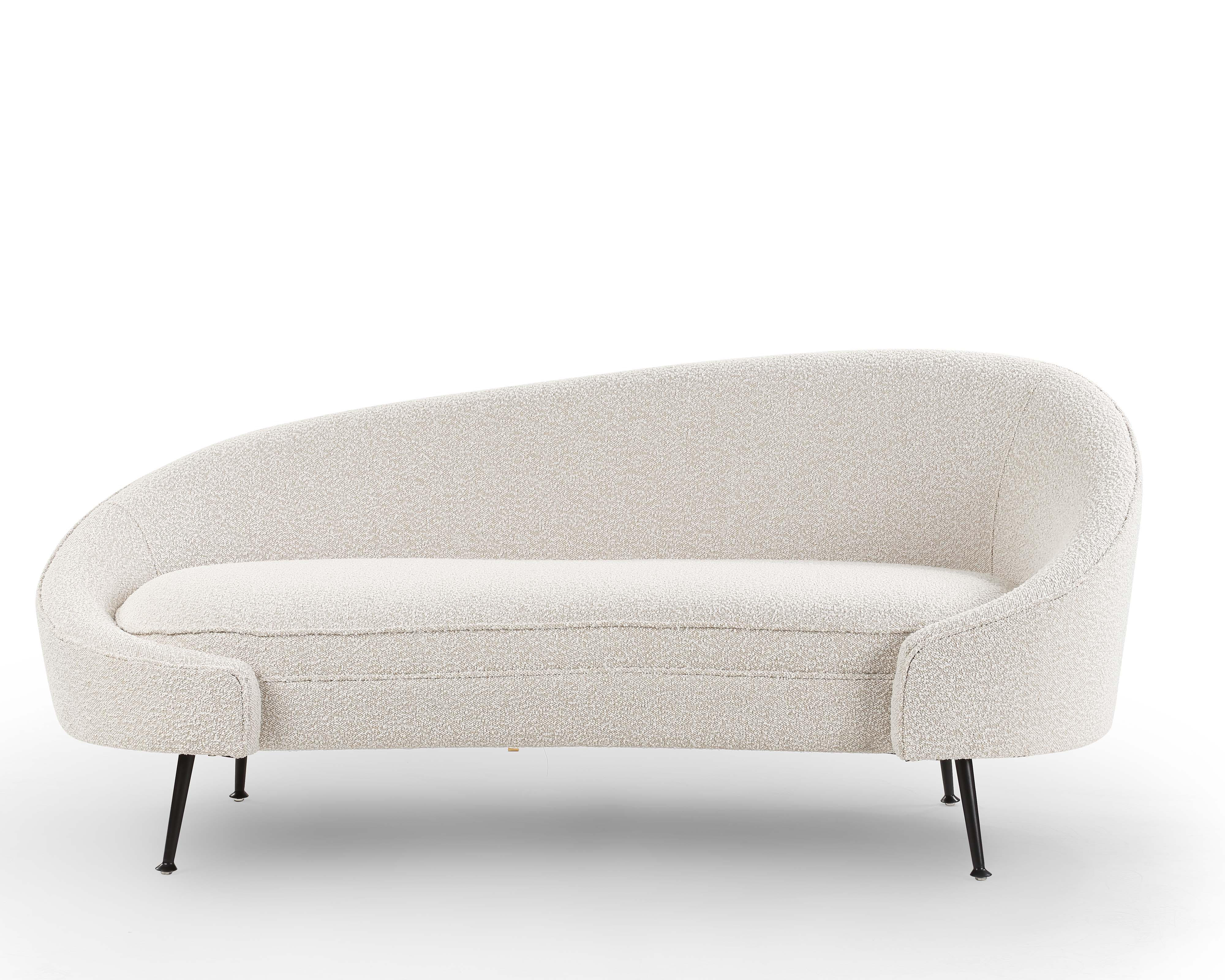 Aspen Sofa - Boucle Sand/Matt Black