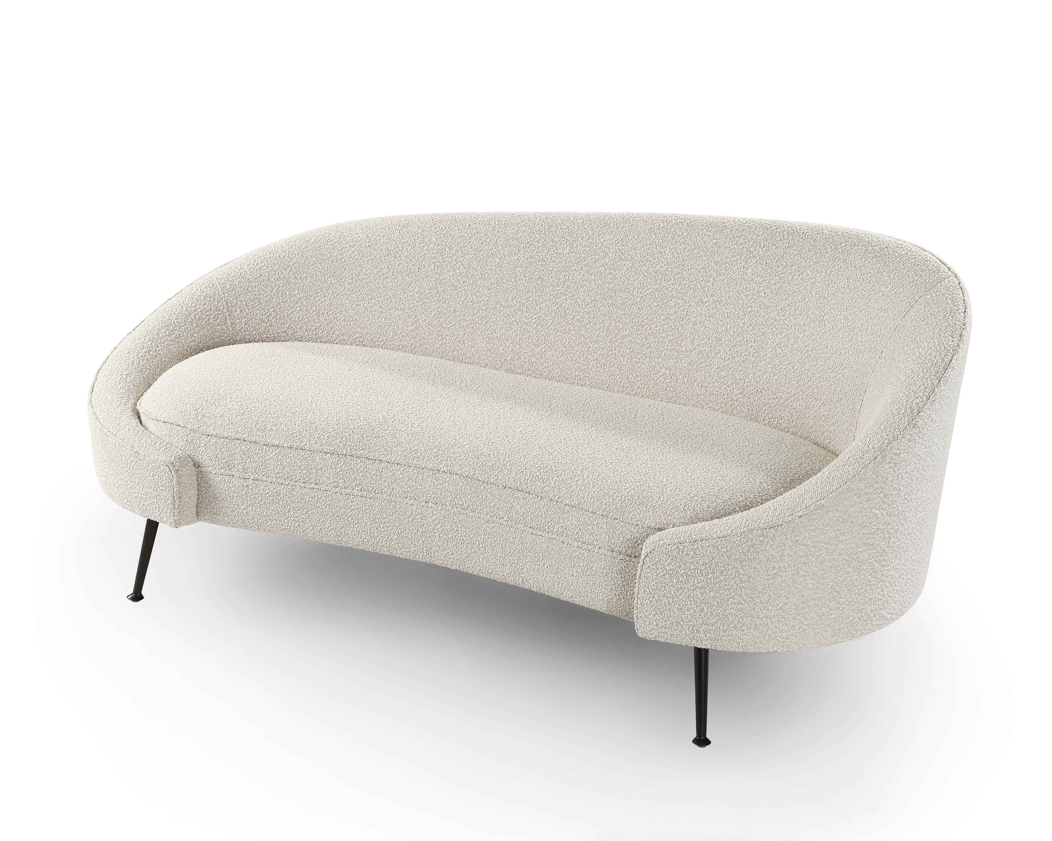 Aspen Sofa - Boucle Sand/Matt Black