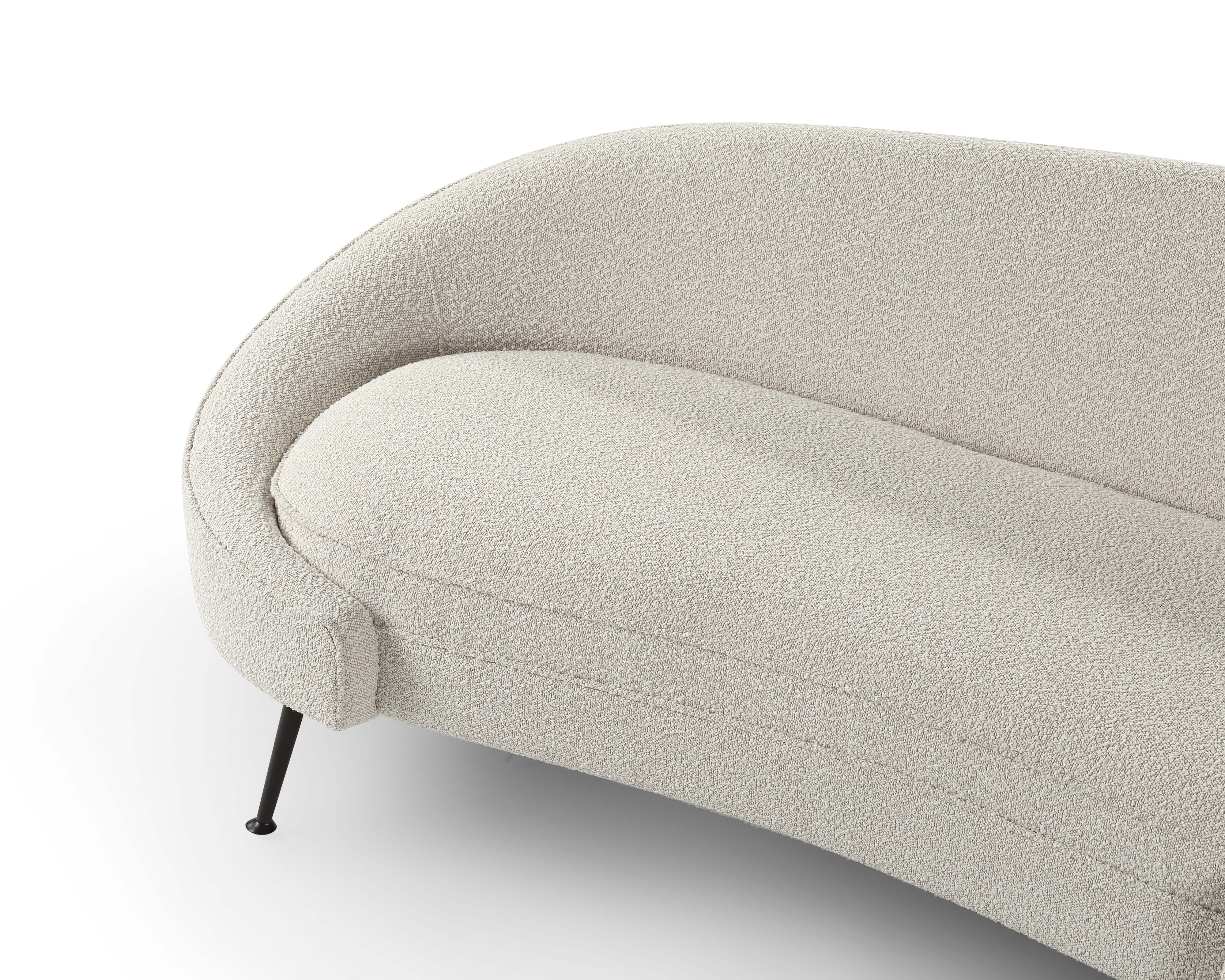 Aspen Sofa - Boucle Sand/Matt Black
