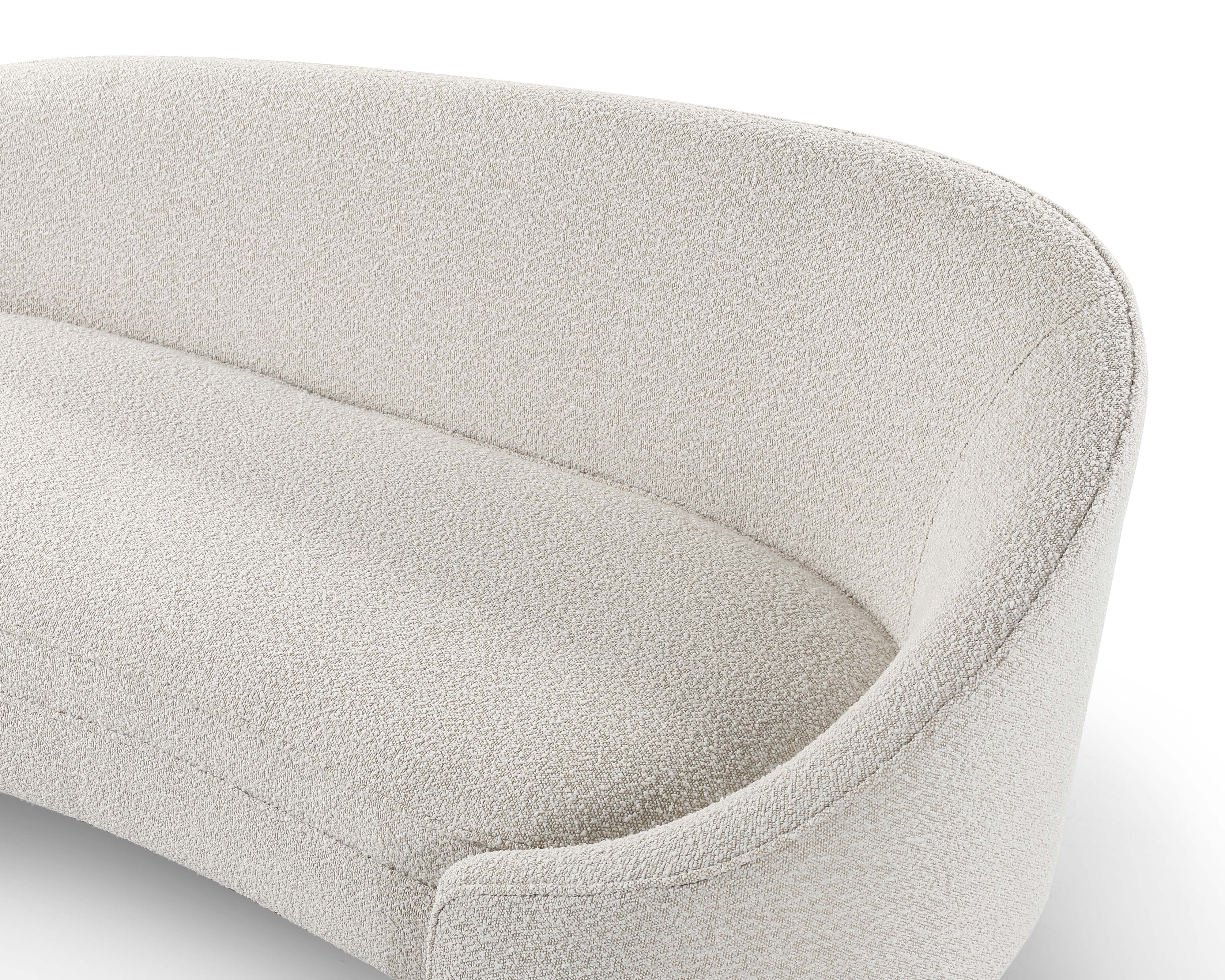 Aspen Sofa - Boucle Sand/Matt Black