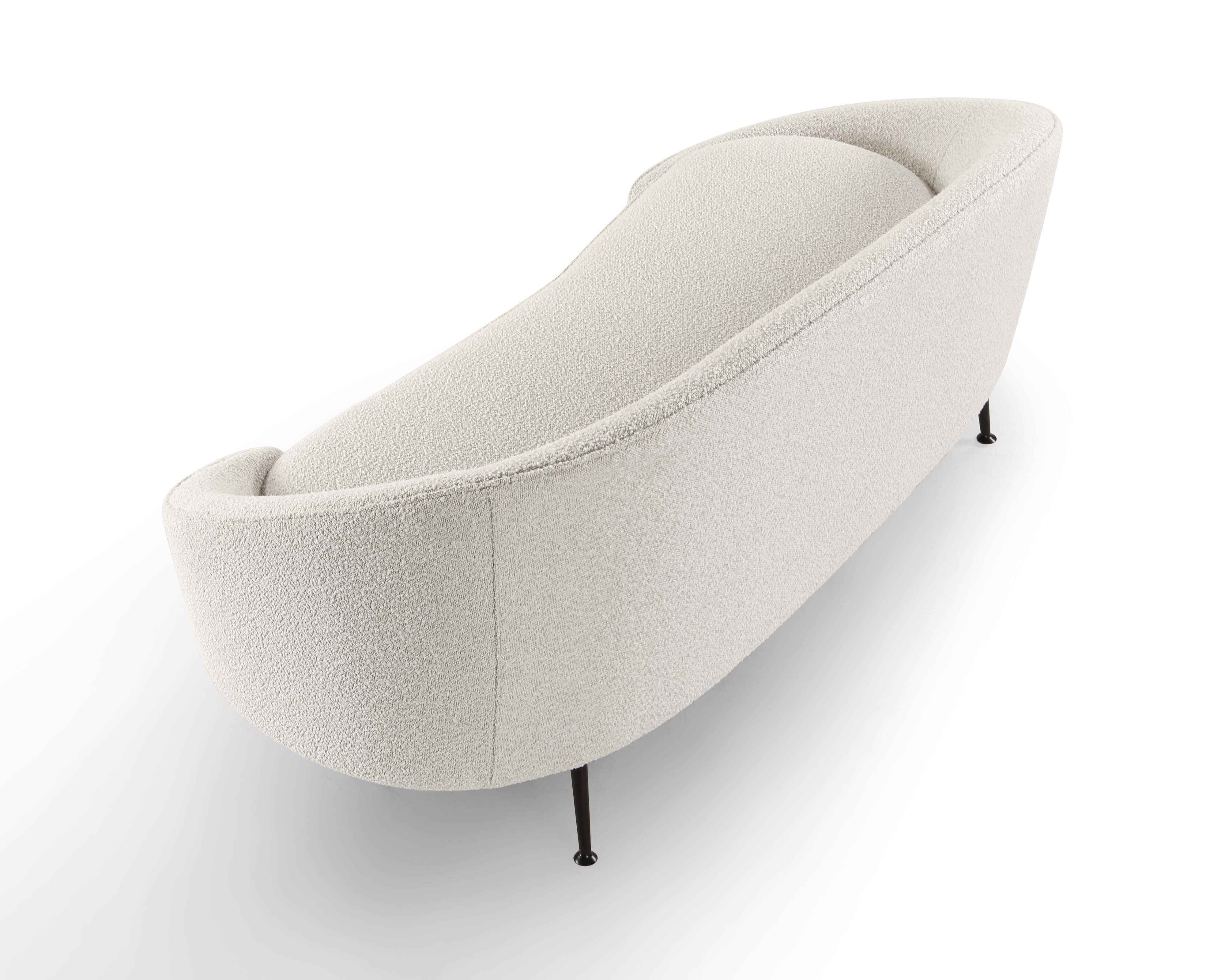 Aspen Sofa - Boucle Sand/Matt Black