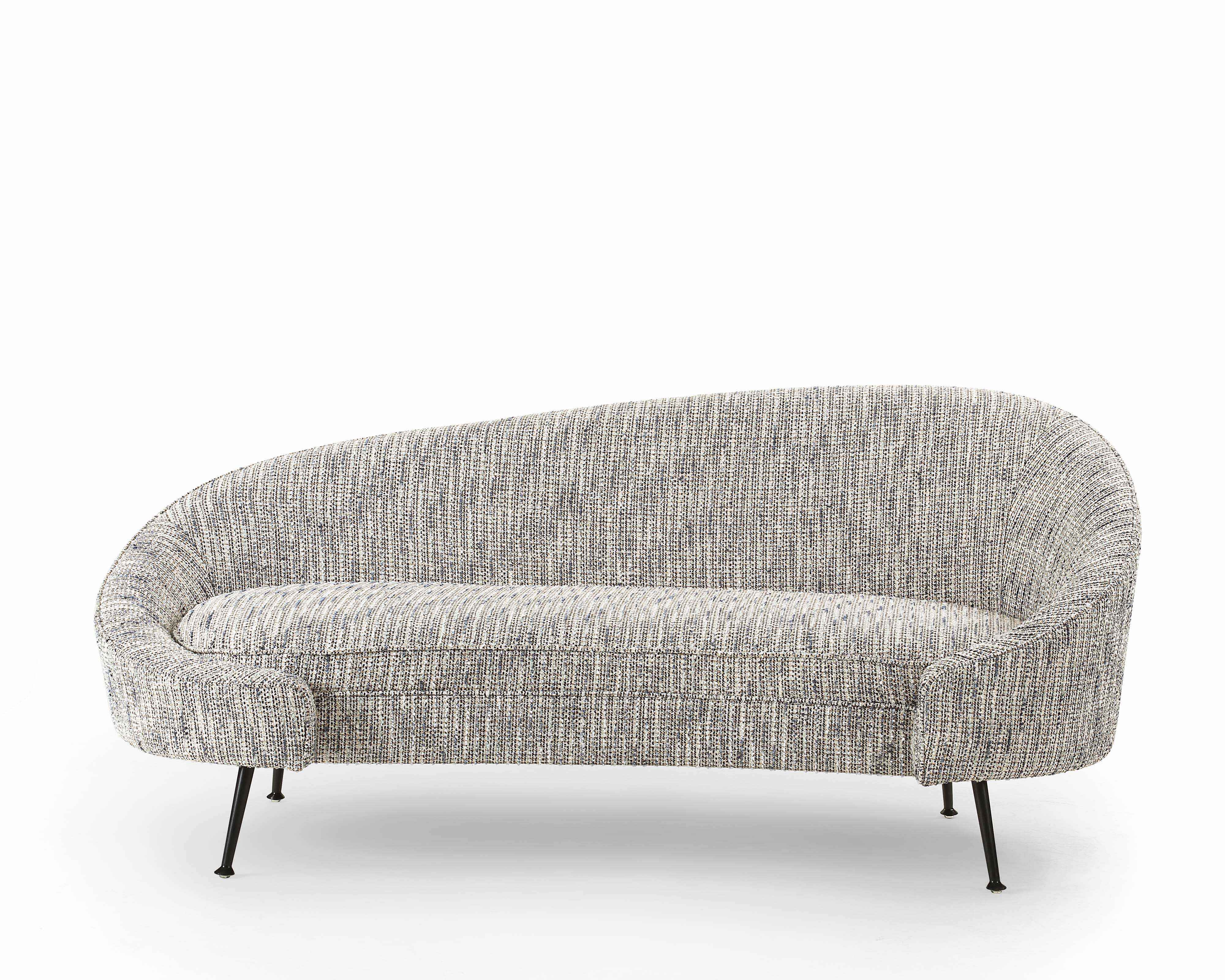 Aspen Sofa - Sherpa Grey/Matt Black