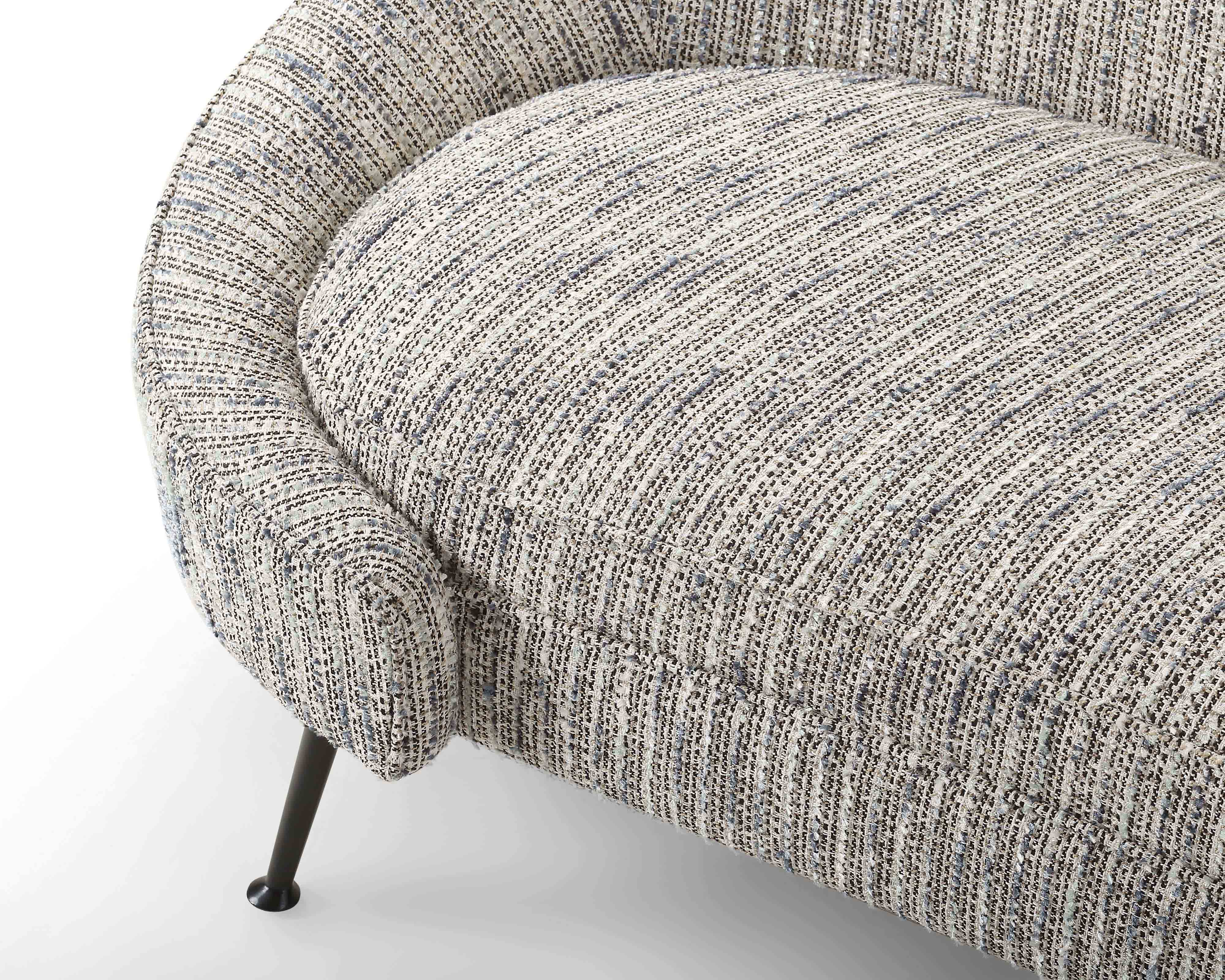 Aspen Sofa - Sherpa Grey/Matt Black