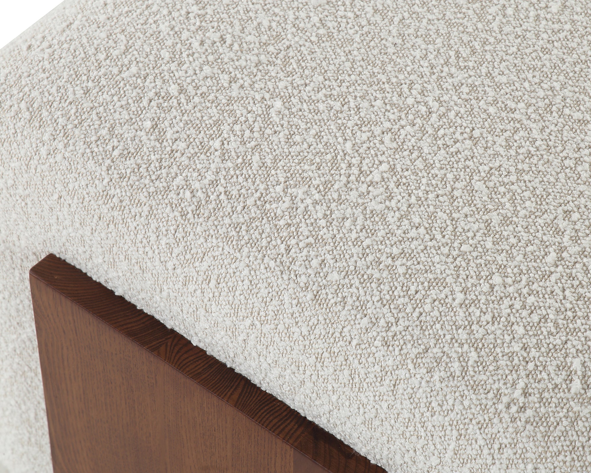 Warwick Stool - Boucle Sand & Classic Brown